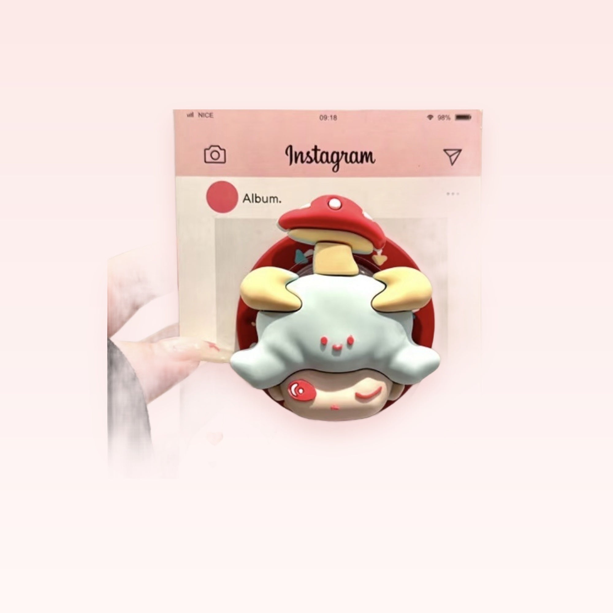 Kawaii Mushroom & Cloud Phone Grip | Cute Pop Socket Stand for Phones