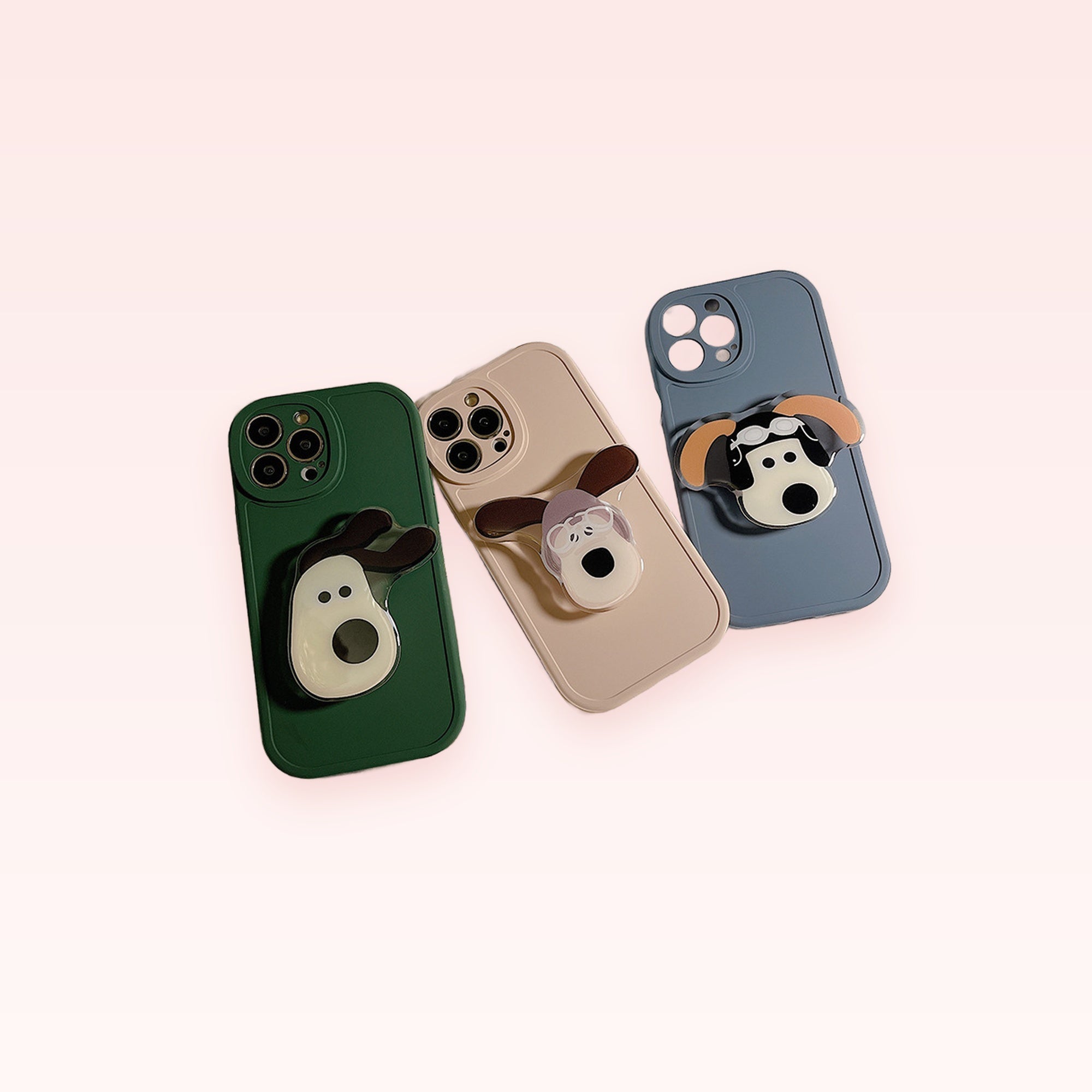 Cute Dog Character Phone Grip | Kawaii Cartoon Phone Holder Stand