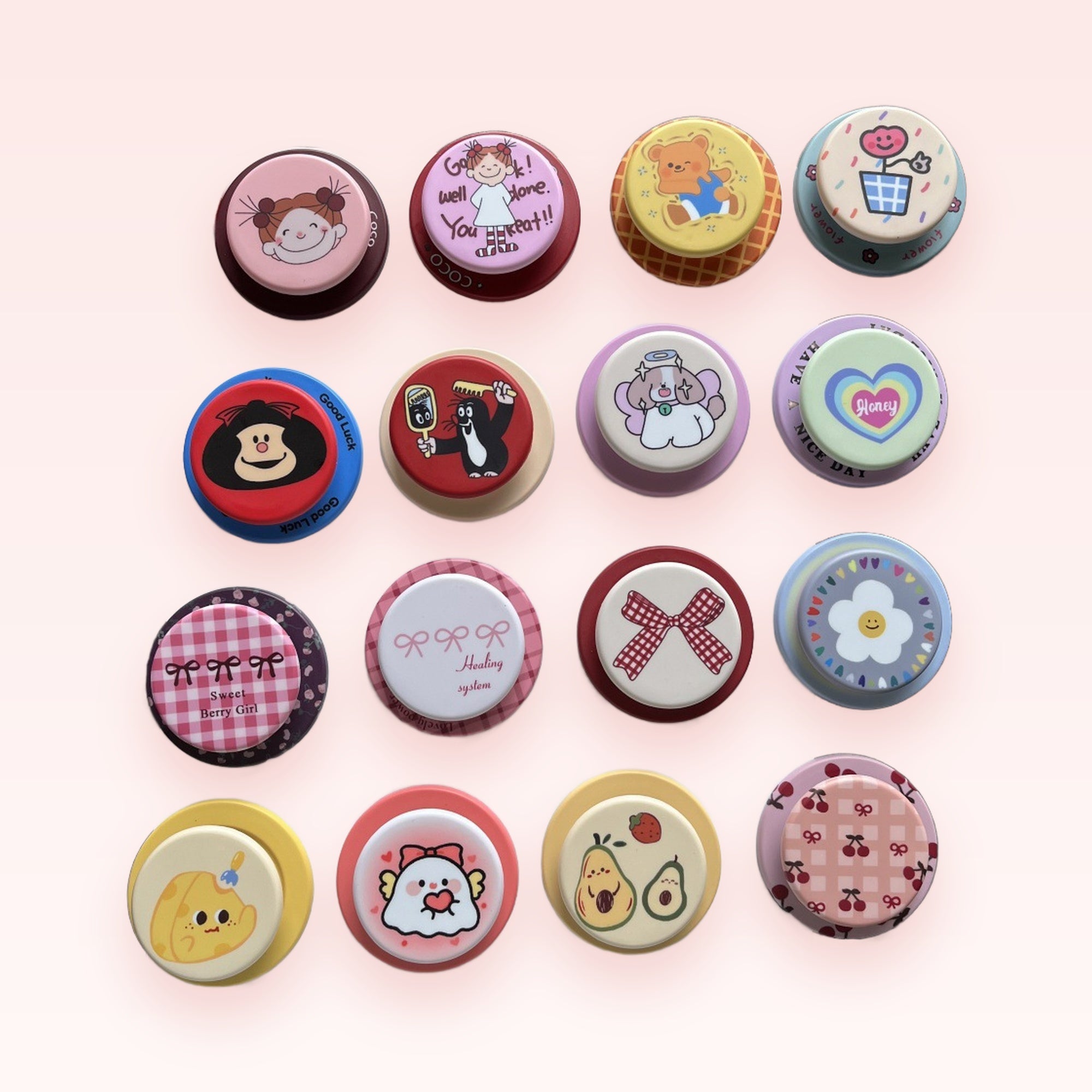 Assorted Kawaii Cartoon Character Phone Grips | Cute Pop Socket Stand Collection