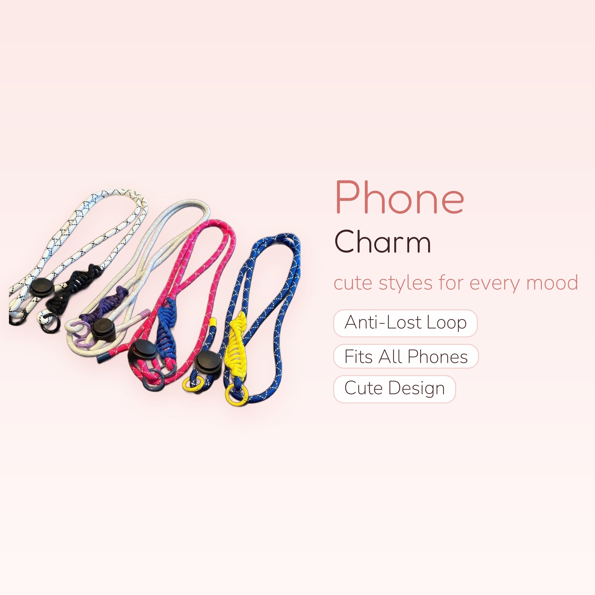 Colorful Braided Rope Phone Lanyard | Adjustable Crossbody Strap