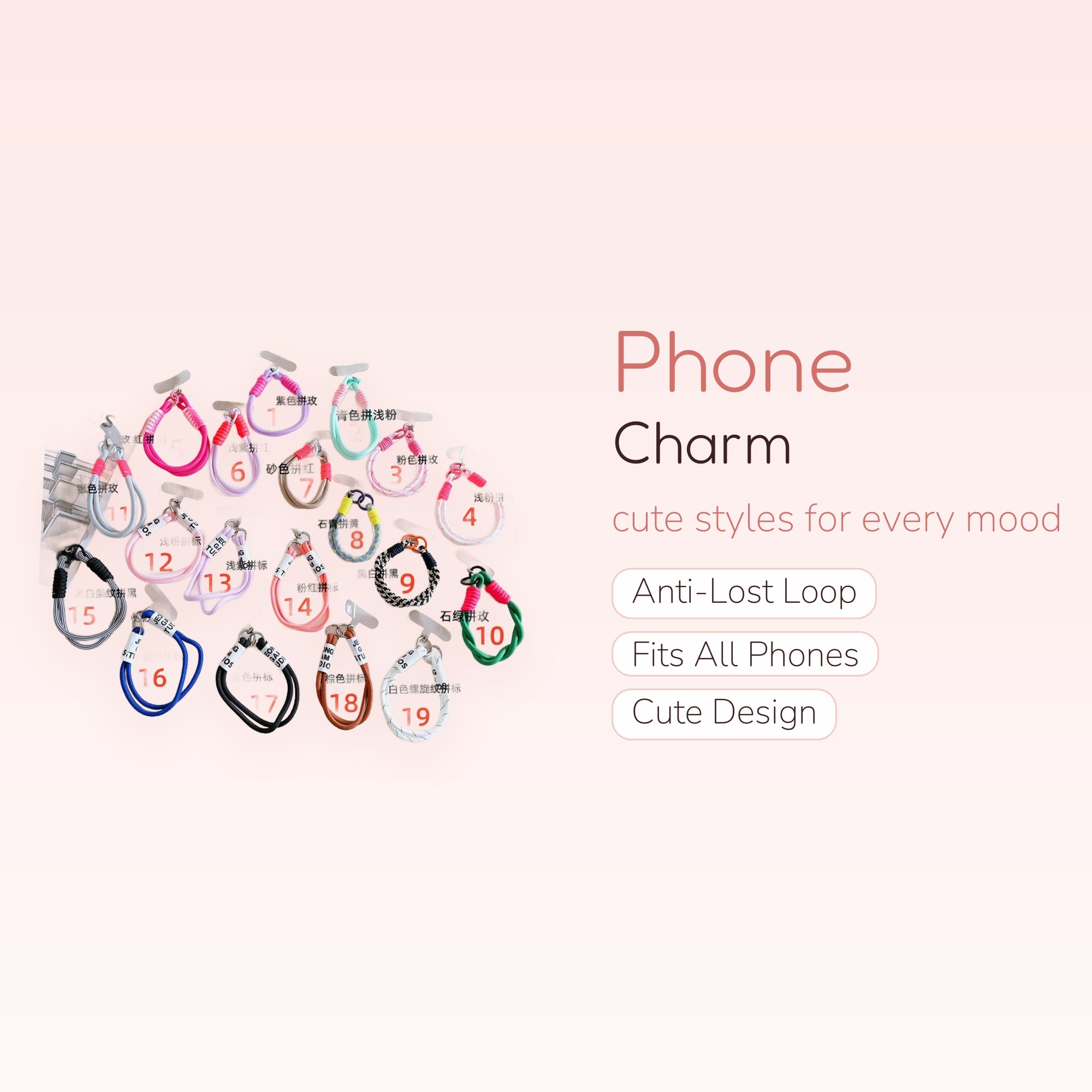 Dopamine Color Block Wrist Phone Charm | Aesthetic Braided Rope Lanyard