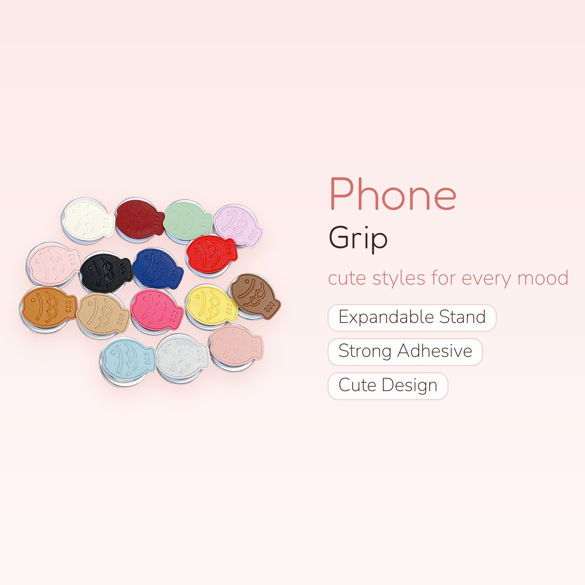 Cute Taiyaki Fish Phone Grip | Kawaii Expandable Pop Socket Stand