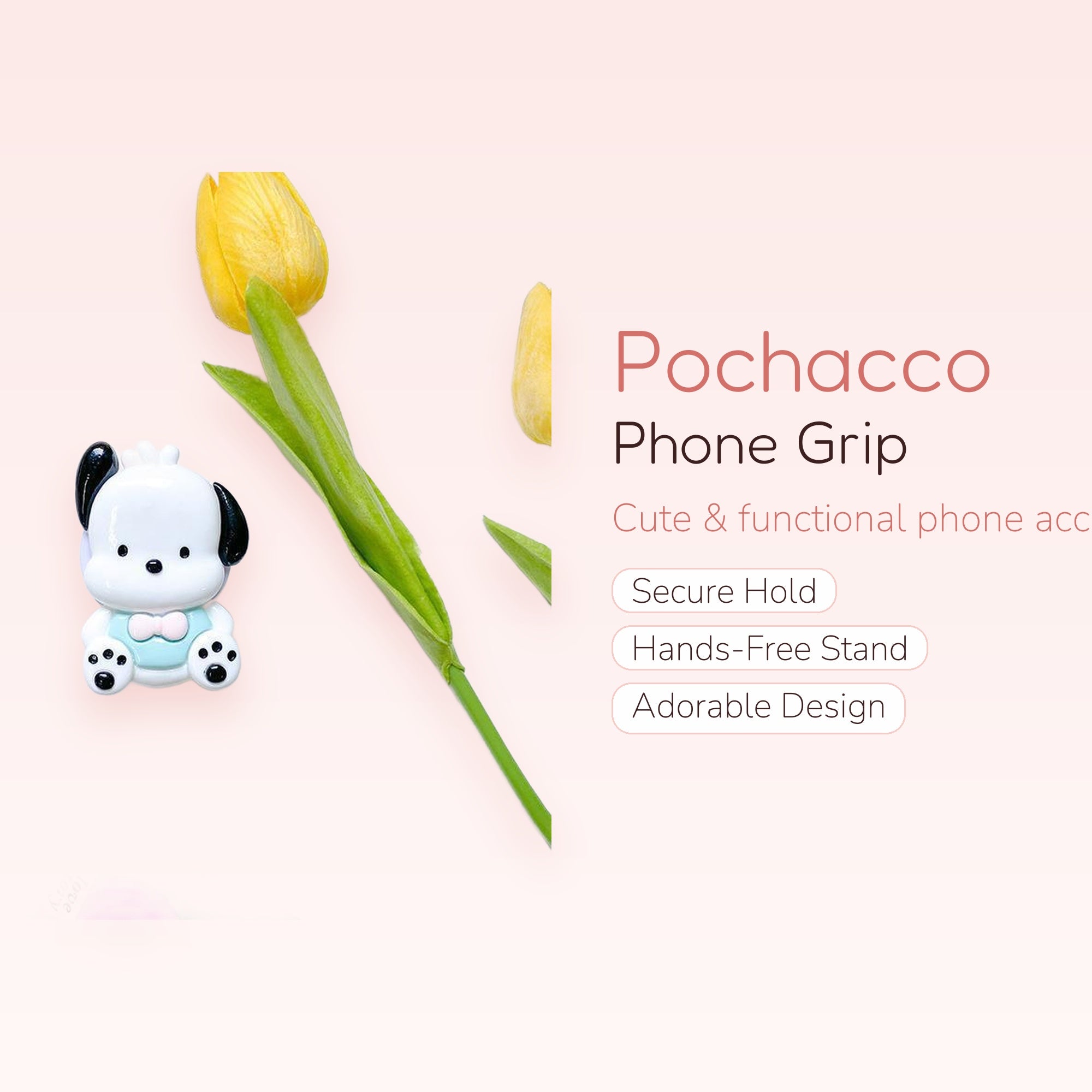 Pochacco Phone Grip Holder | Cute Sanrio Character Pop Socket