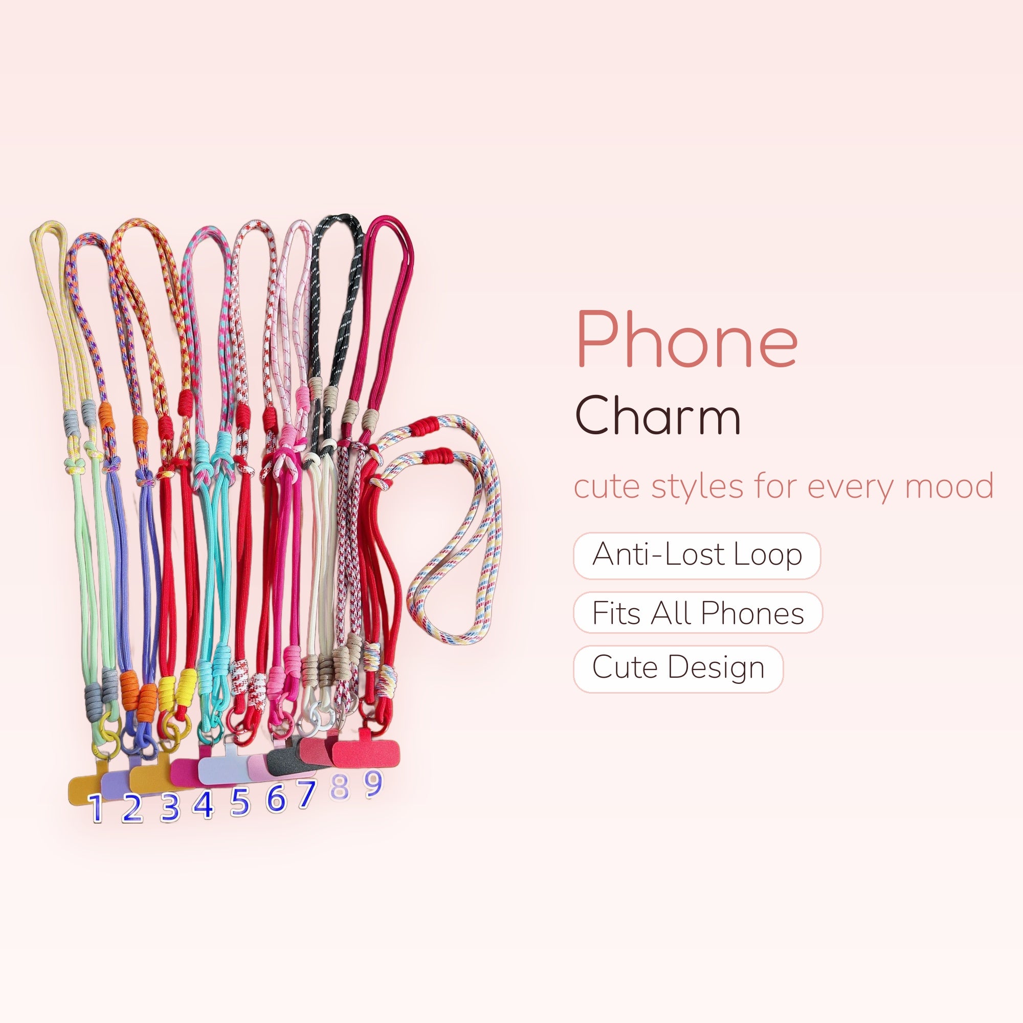 Colorful Braided Rope Phone Lanyard | Adjustable Crossbody Strap for Phone Case
