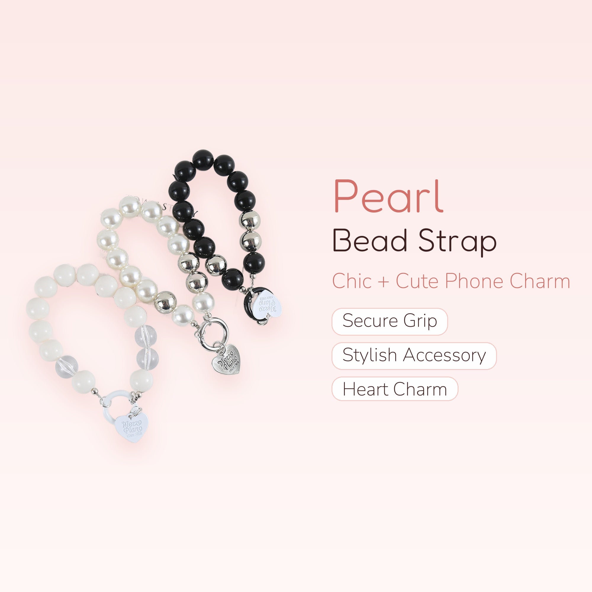 Chic Pearl & Bead Phone Charm Strap | Cute Wrist Lanyard