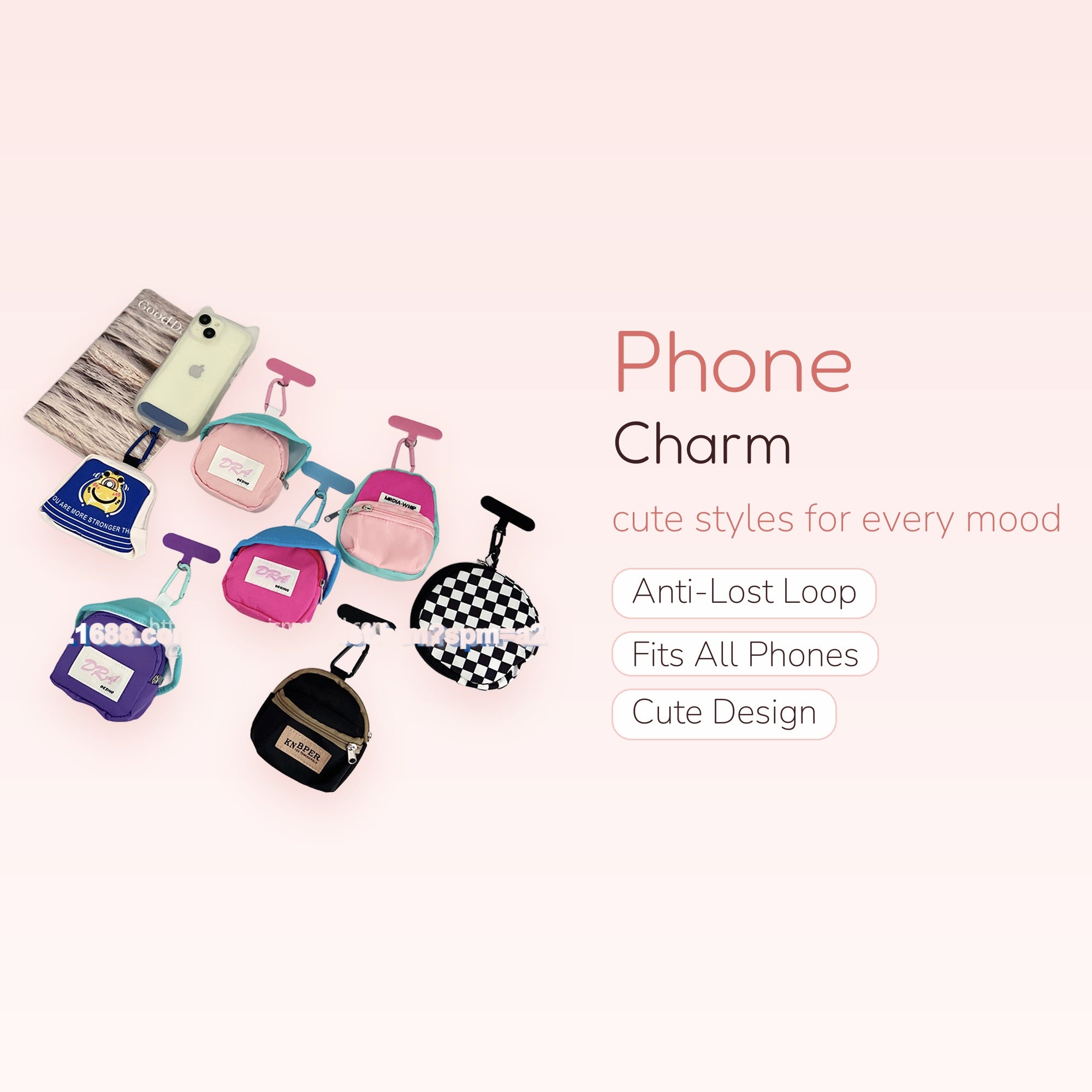 Mini Backpack Phone Charm | Cute Keychain Bag for AirPods & Keys