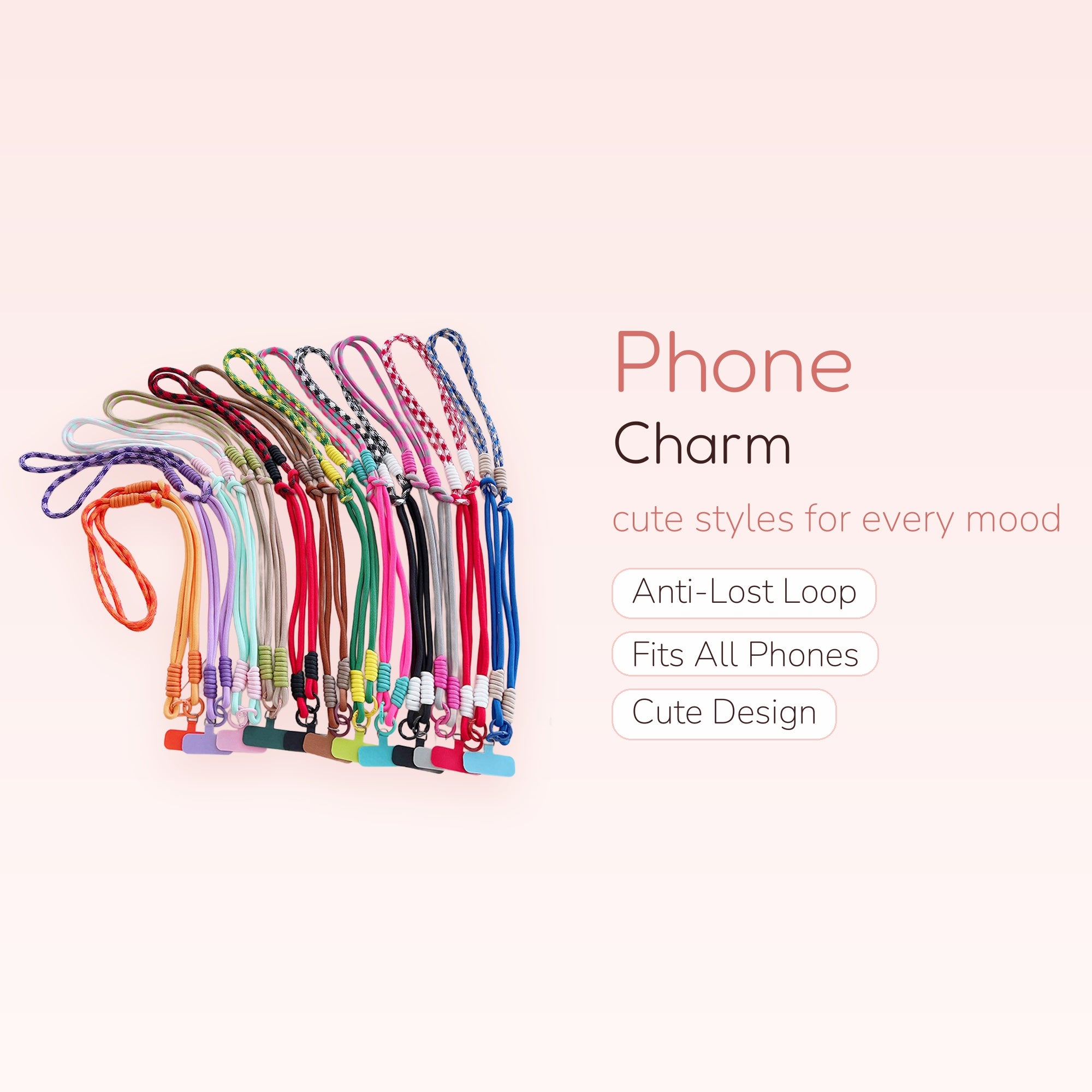 Colorful Braided Rope Phone Lanyard | Adjustable Crossbody Strap with Phone Patch