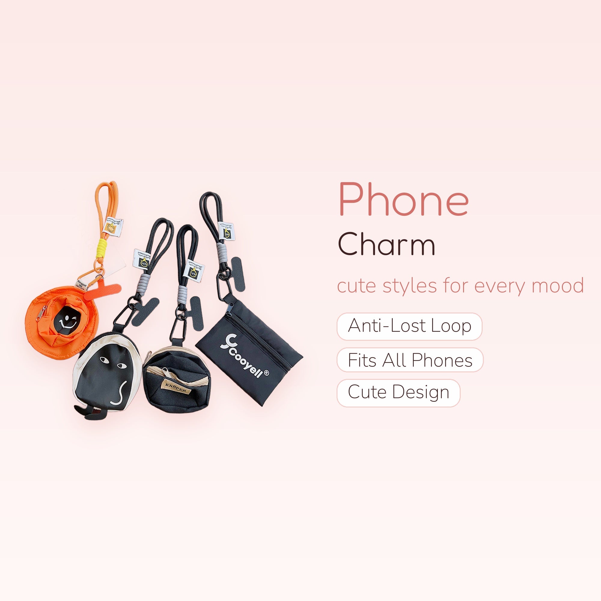 Cute Mini Pouch Phone Charm Lanyard | Aesthetic Wrist Strap with Small Bag