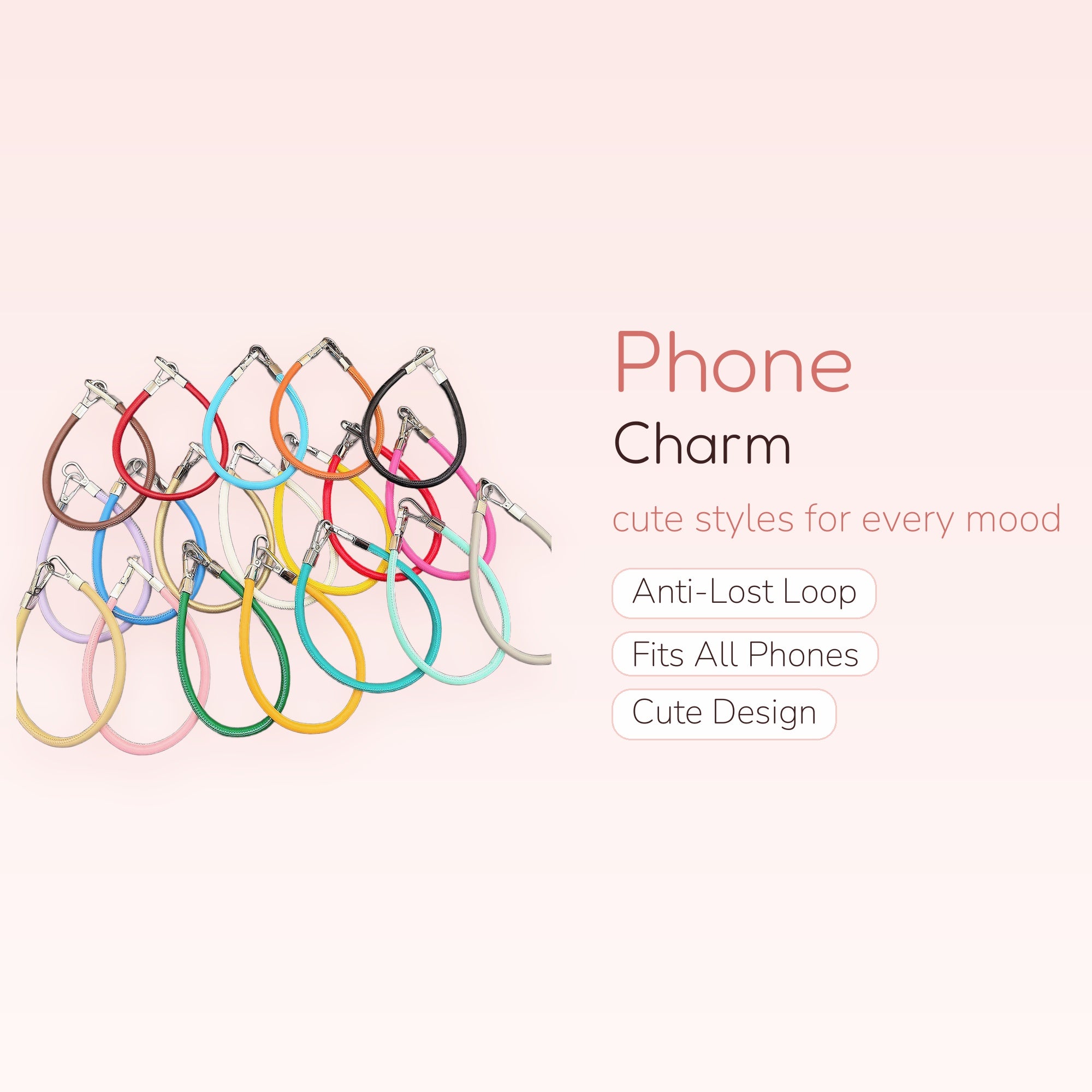 Colorful Braided Leather Phone Wristlet Strap | Aesthetic Keychain Lanyard