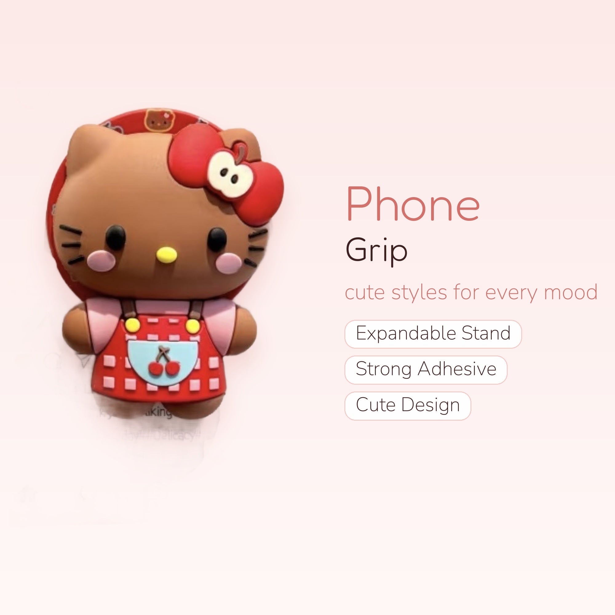 Kawaii Hello Kitty Instagram Phone Grip | Cute Sanrio Pop Socket Stand