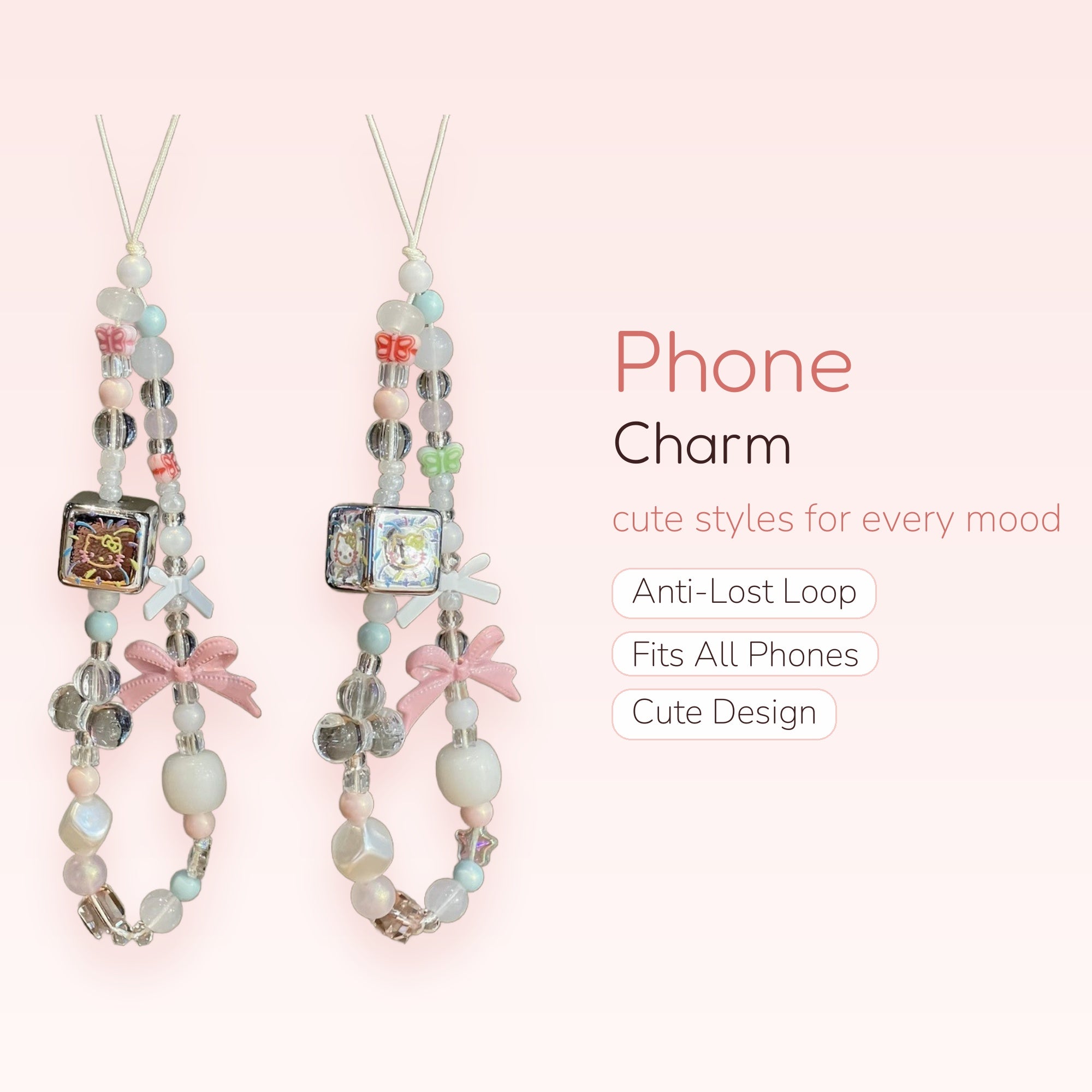 Petal Court — Pearl & Daisy Phone Charm Wrist Lanyard