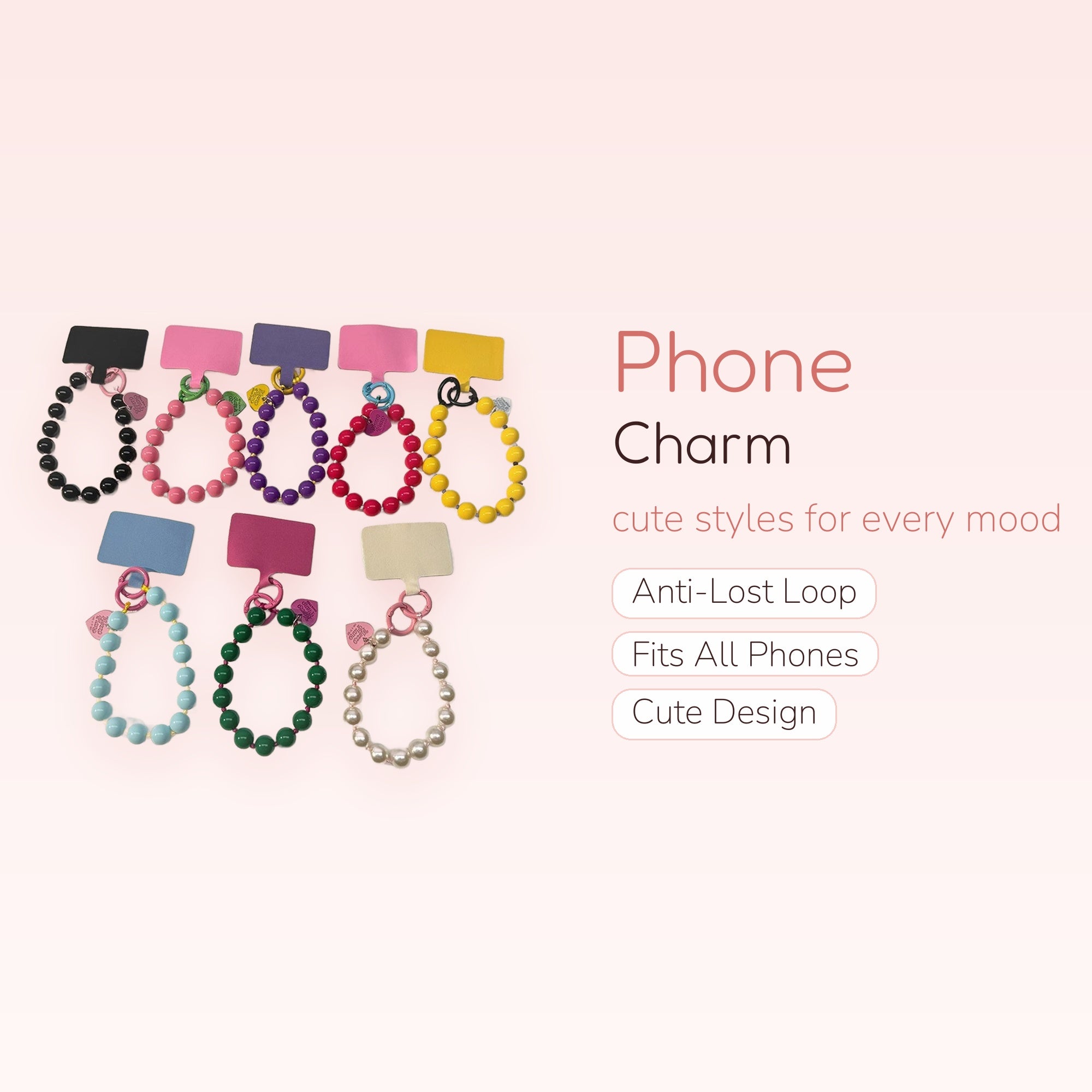 Colorful Beaded Phone Charm Wrist Straps | Aesthetic Y2K Phone Lanyard