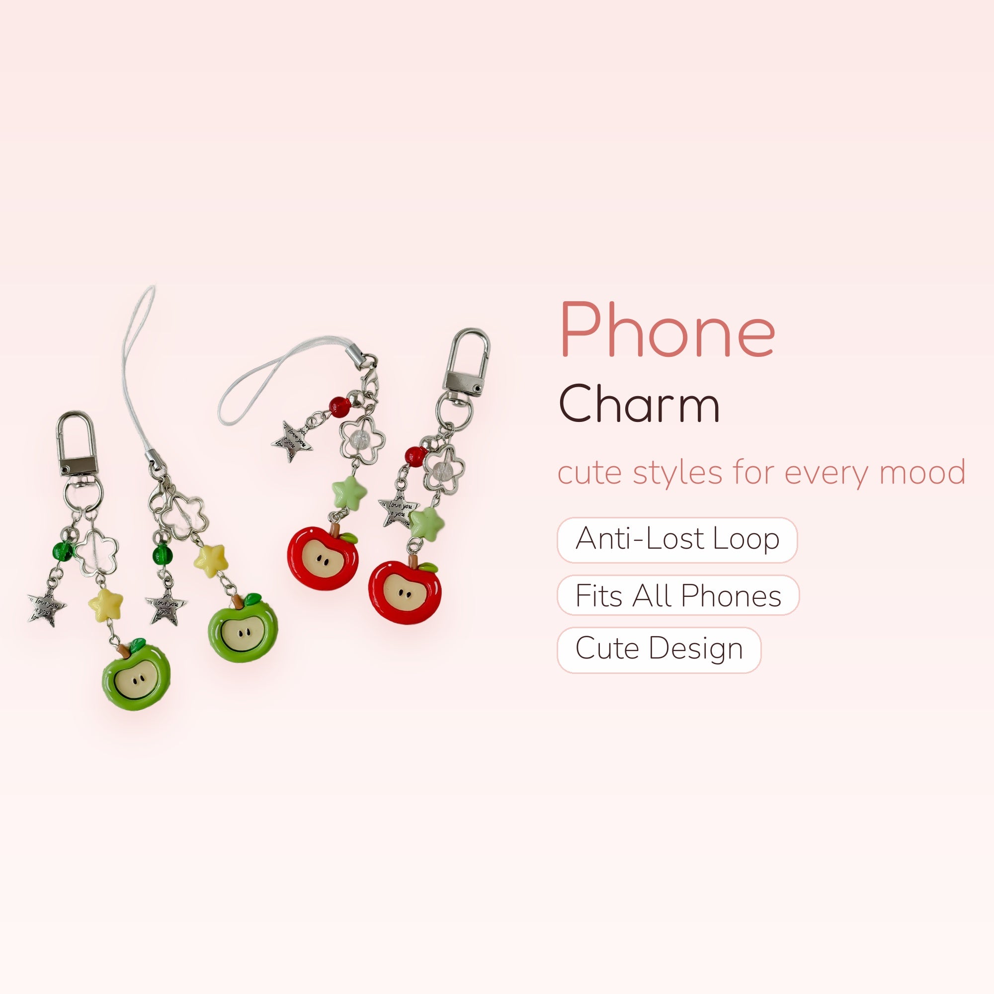 Sunday Rose — Ivory Pearl & Rose Phone Charm Strap | Beaded Wrist Lanyard