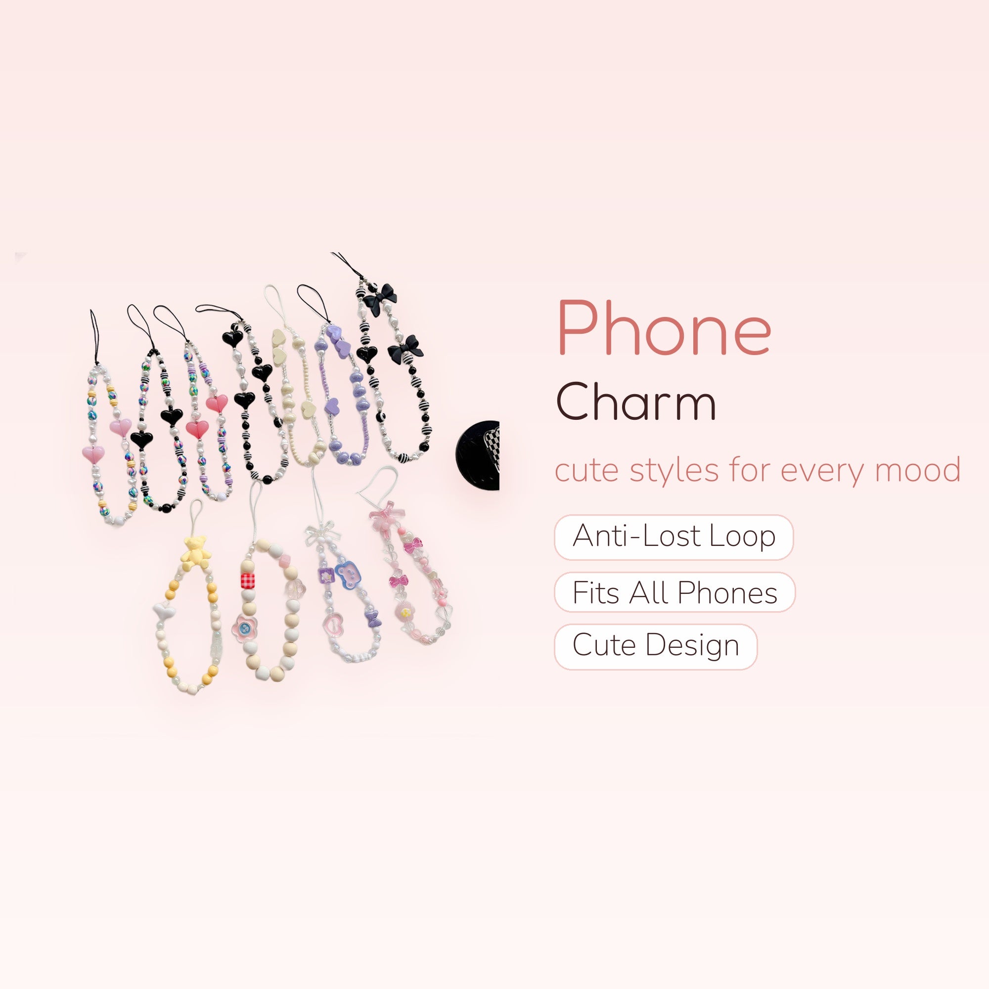 6  Beaded Phone Wrist Strap, 6 Style ... - Amazon.ca | SIMPLYBUBBI Phone Charm