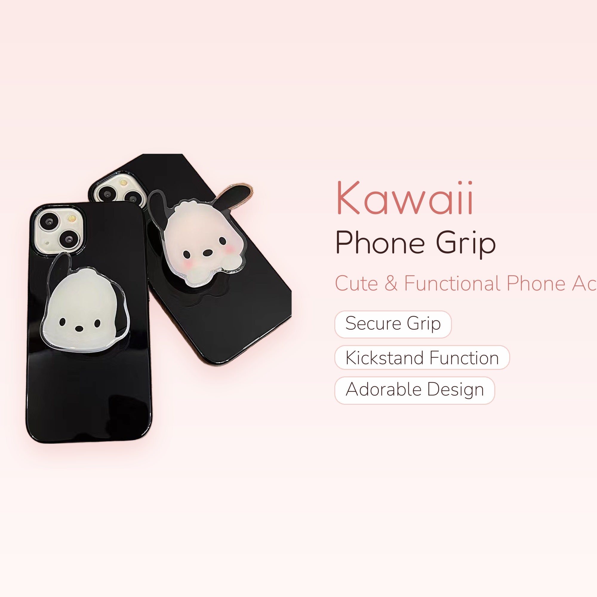 Cute Cartoon Dog Phone Grip | Kawaii Pop Socket Stand
