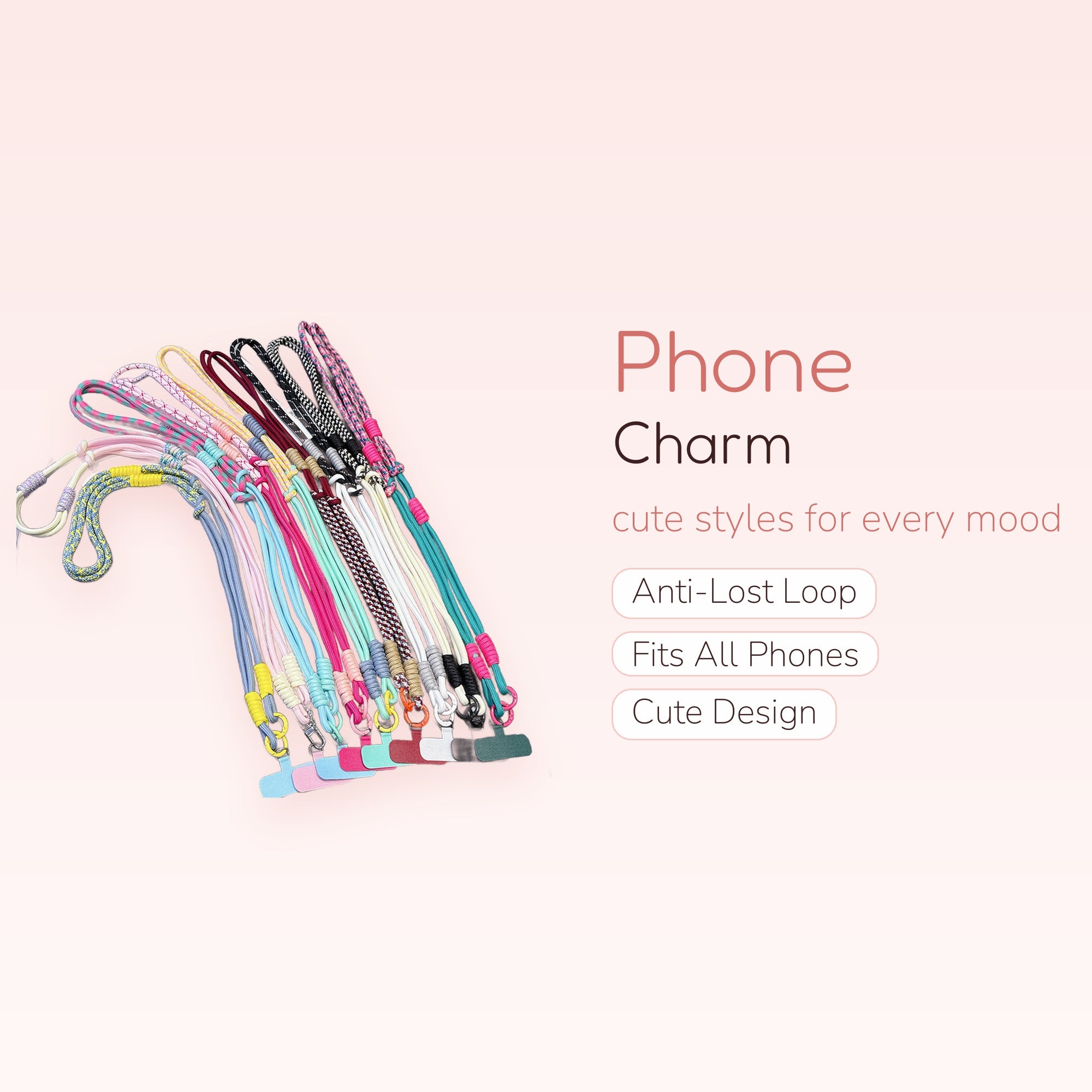 SIMPLYBUBBI — Multi-Tone Weave Phone Lanyard | Vivid Adjustable Crossbody Strap
