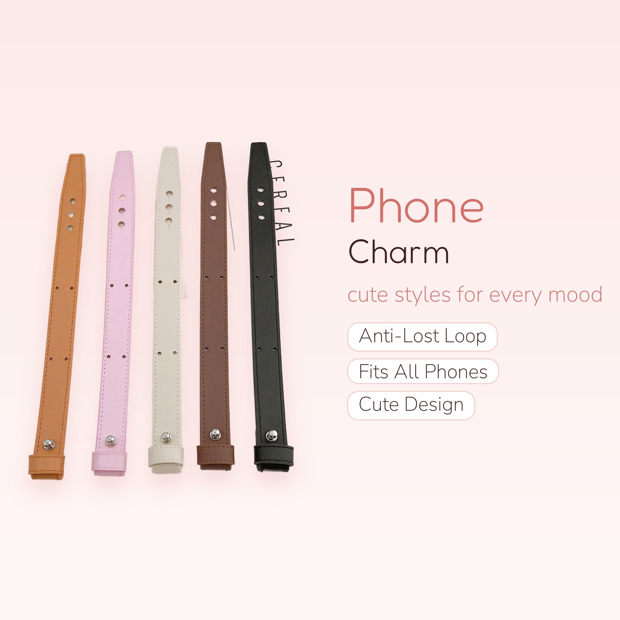 Barely There — Minimalist Faux Leather Wrist Phone Lanyard
