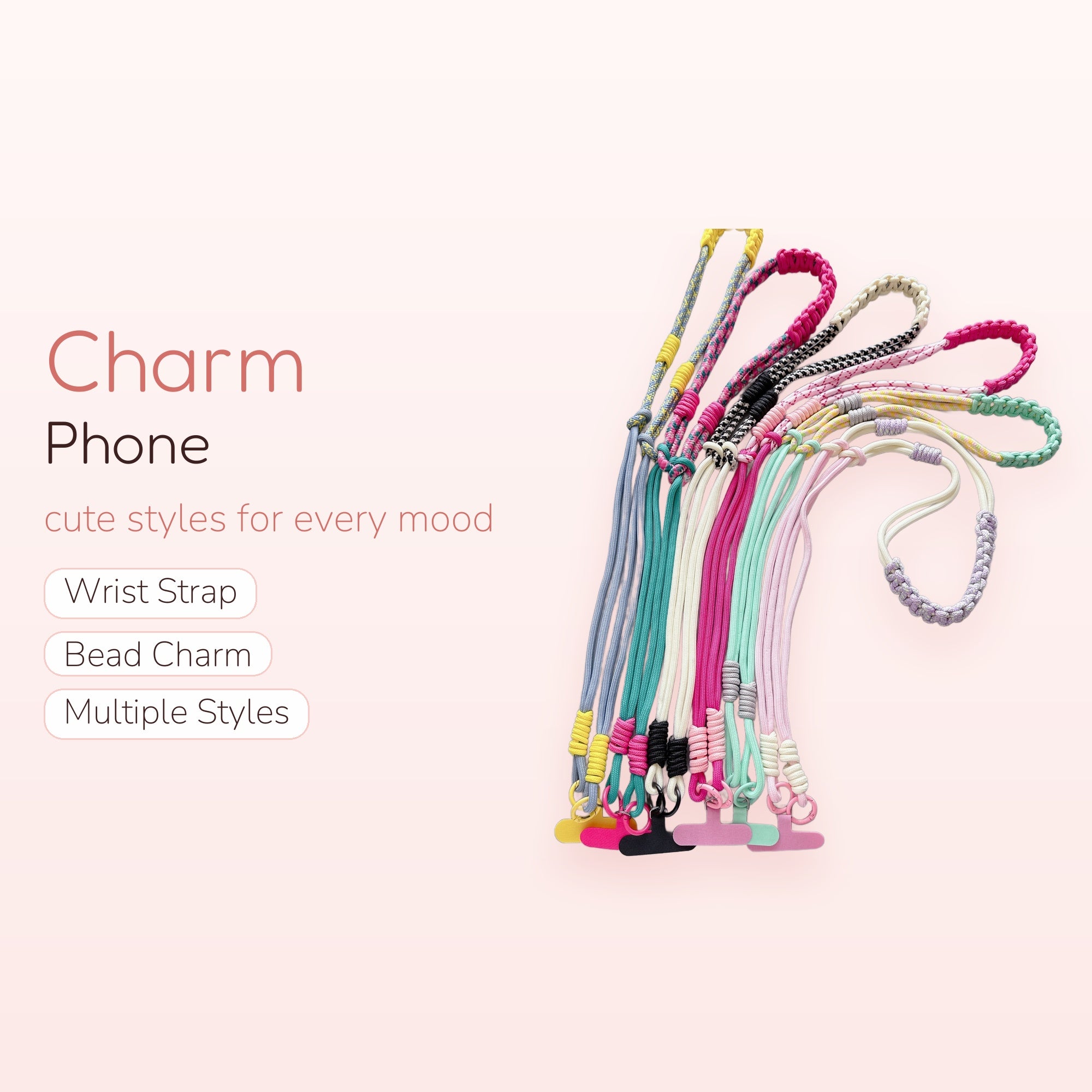 SIMPLYBUBBI — Assorted Braided Rope Phone Lanyard | Durable Crossbody Strap