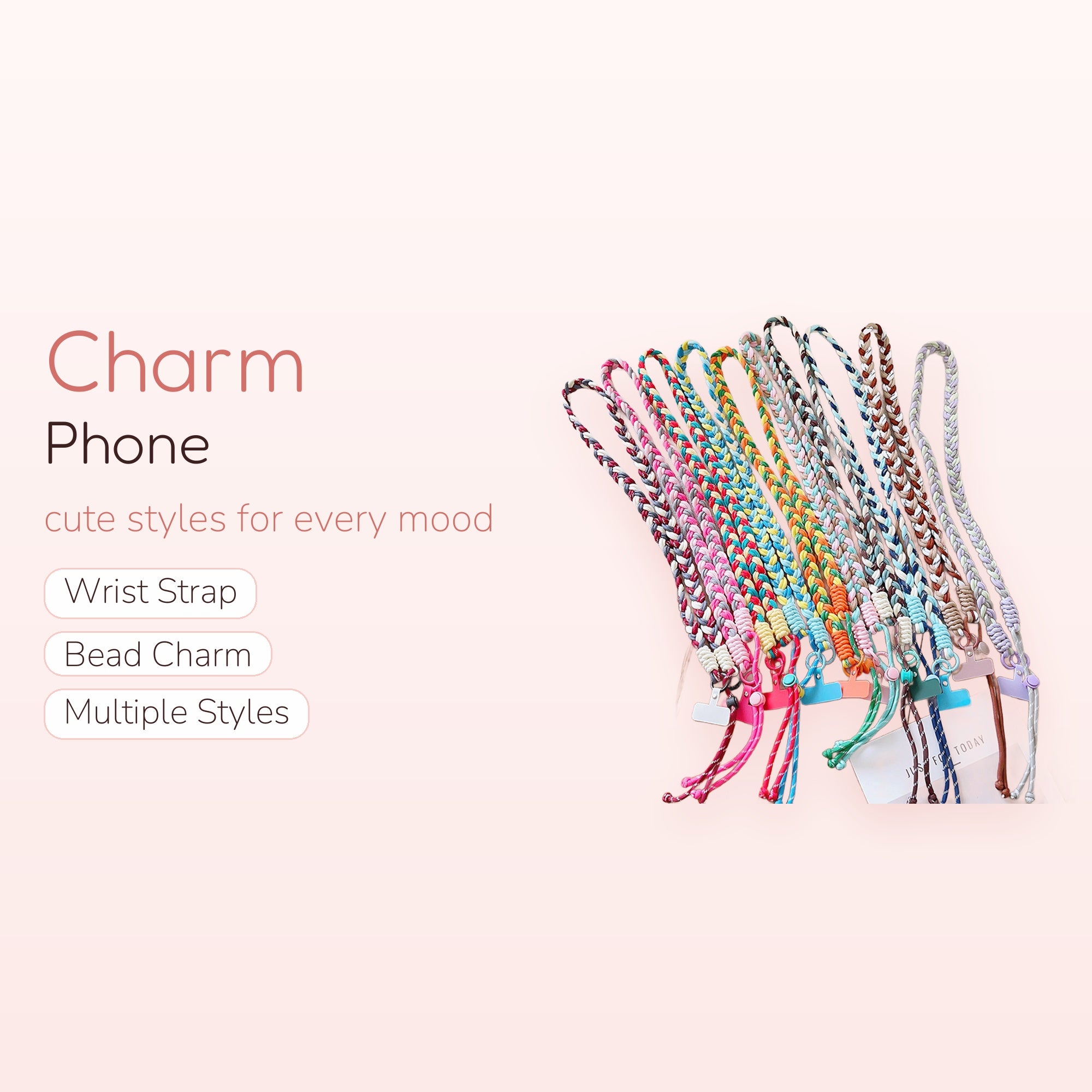 SIMPLYBUBBI — Assorted Braided Cell Phone Neck Strap | Multi-Use Crossbody Lanyard