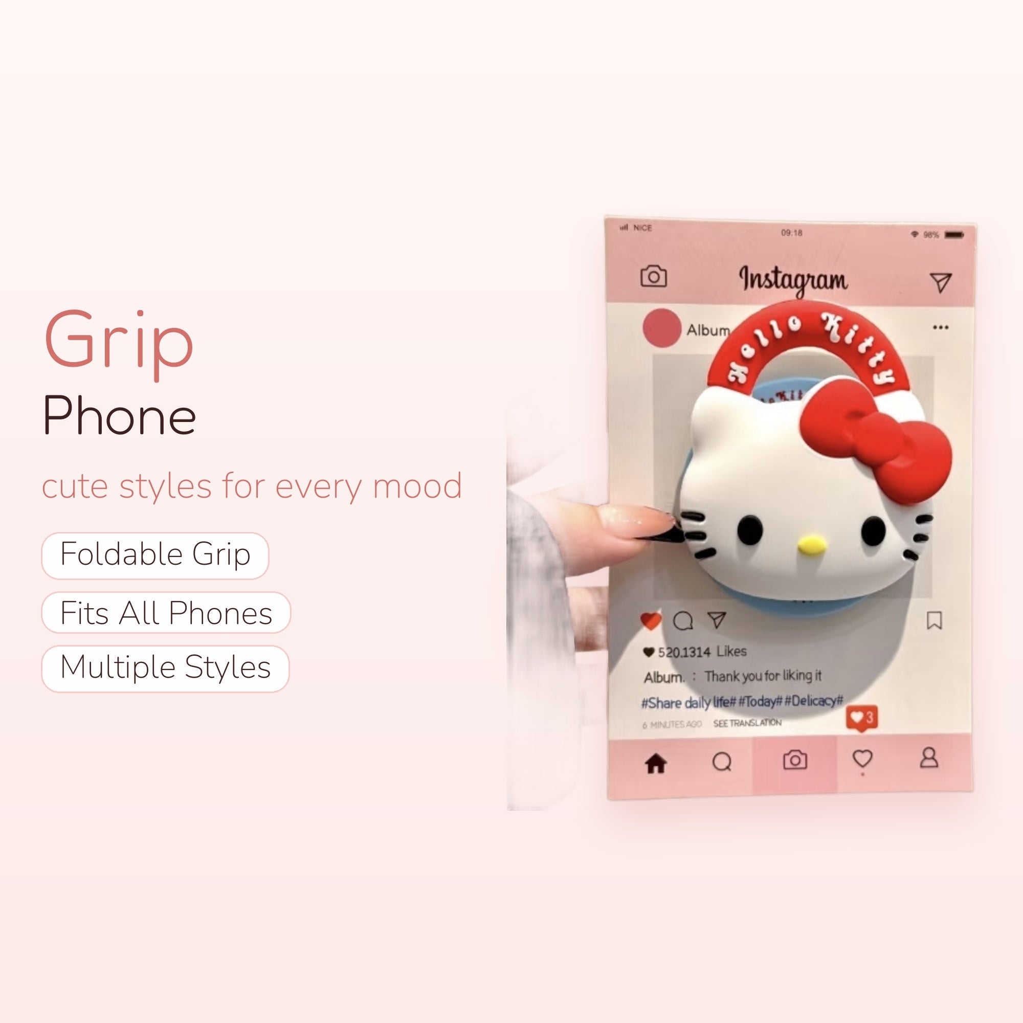 Tigress — Kawaii Tiger Phone Grip Pop Socket Stand