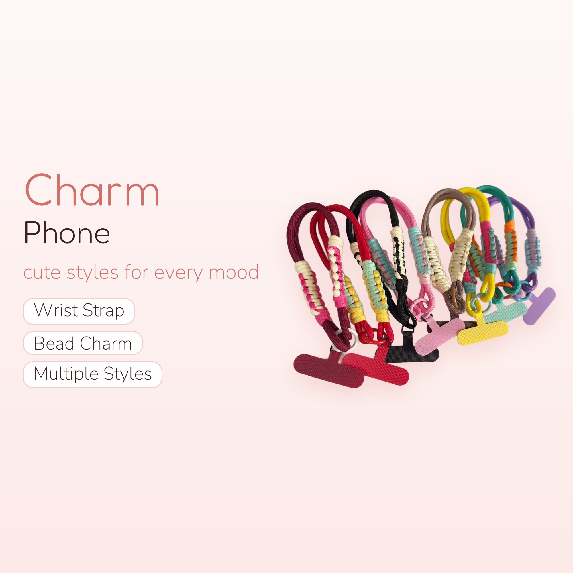 SimplyBubbi — Multicolor Paracord Wristlet Phone Strap | Vibrant Braided Lanyard
