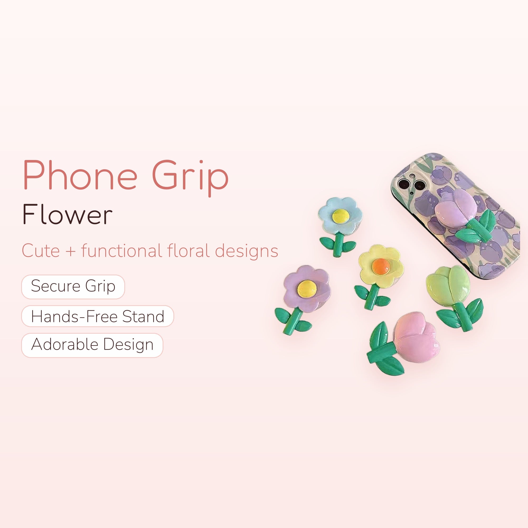 Wild Thing — Kawaii Leopard Phone Grip Pop Socket Stand