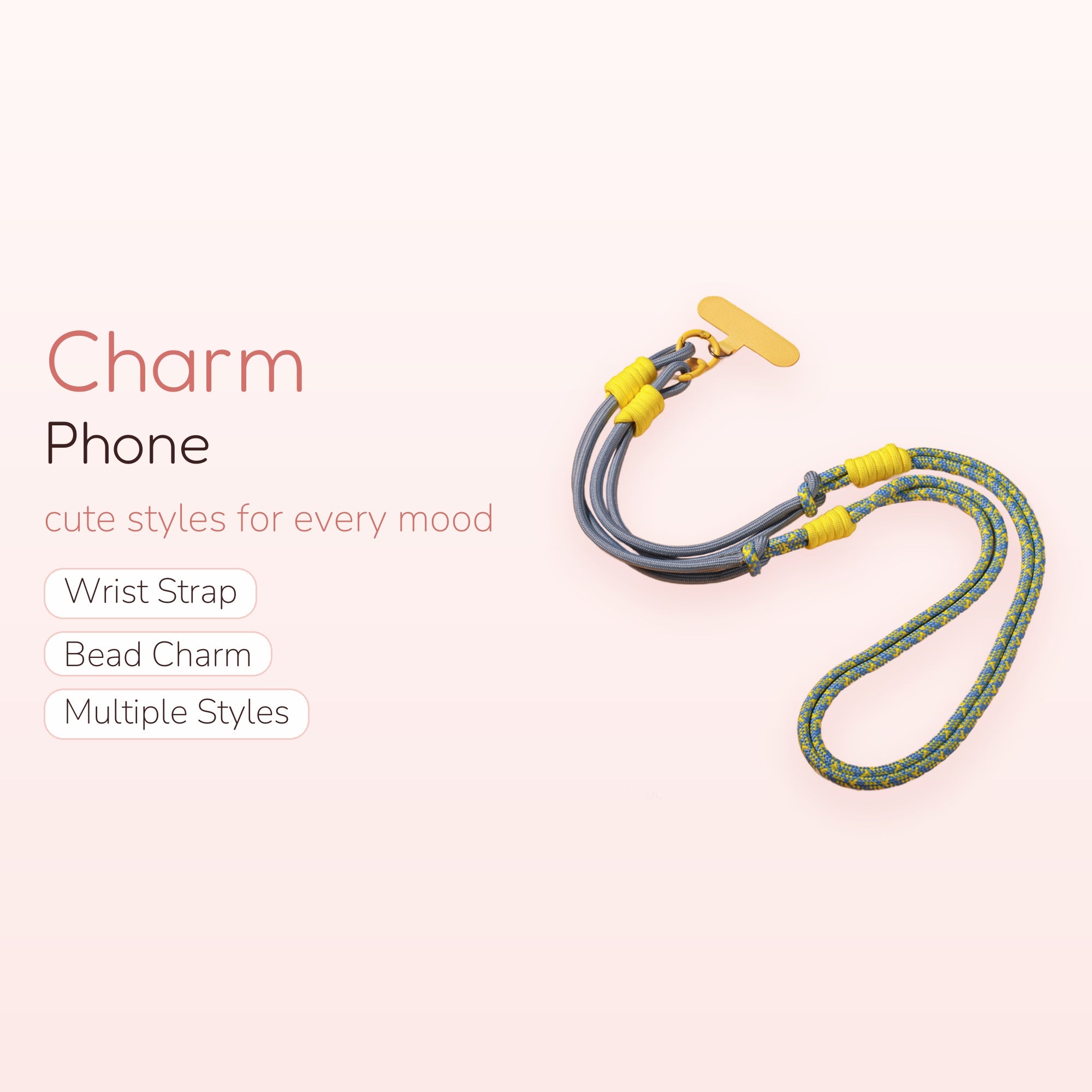 Braided Rope Phone Lanyard | Adjustable Crossbody Wrist Neck Strap