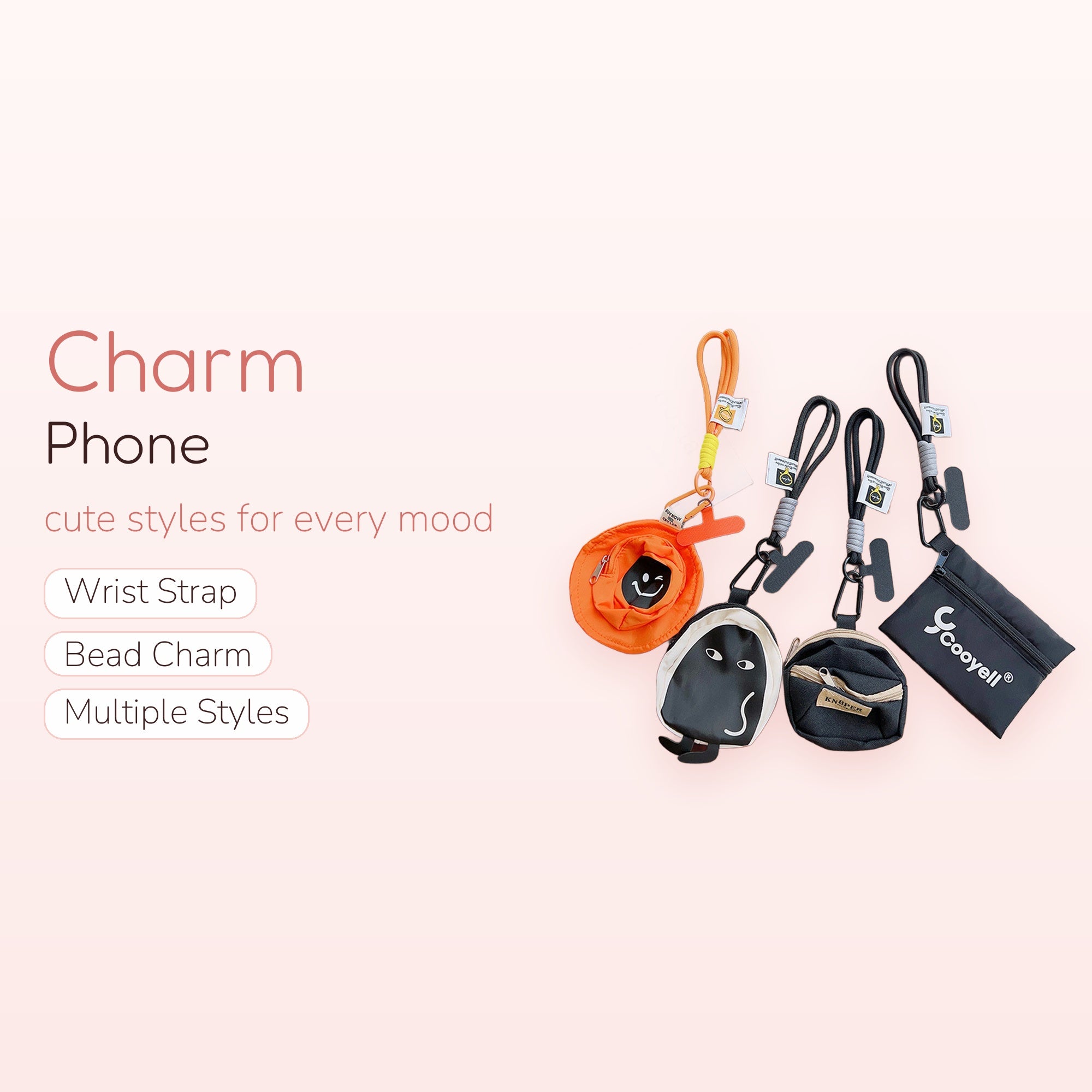 Cute Mini Pouch Phone Charm Lanyard | Aesthetic Wrist Strap with Small Bag