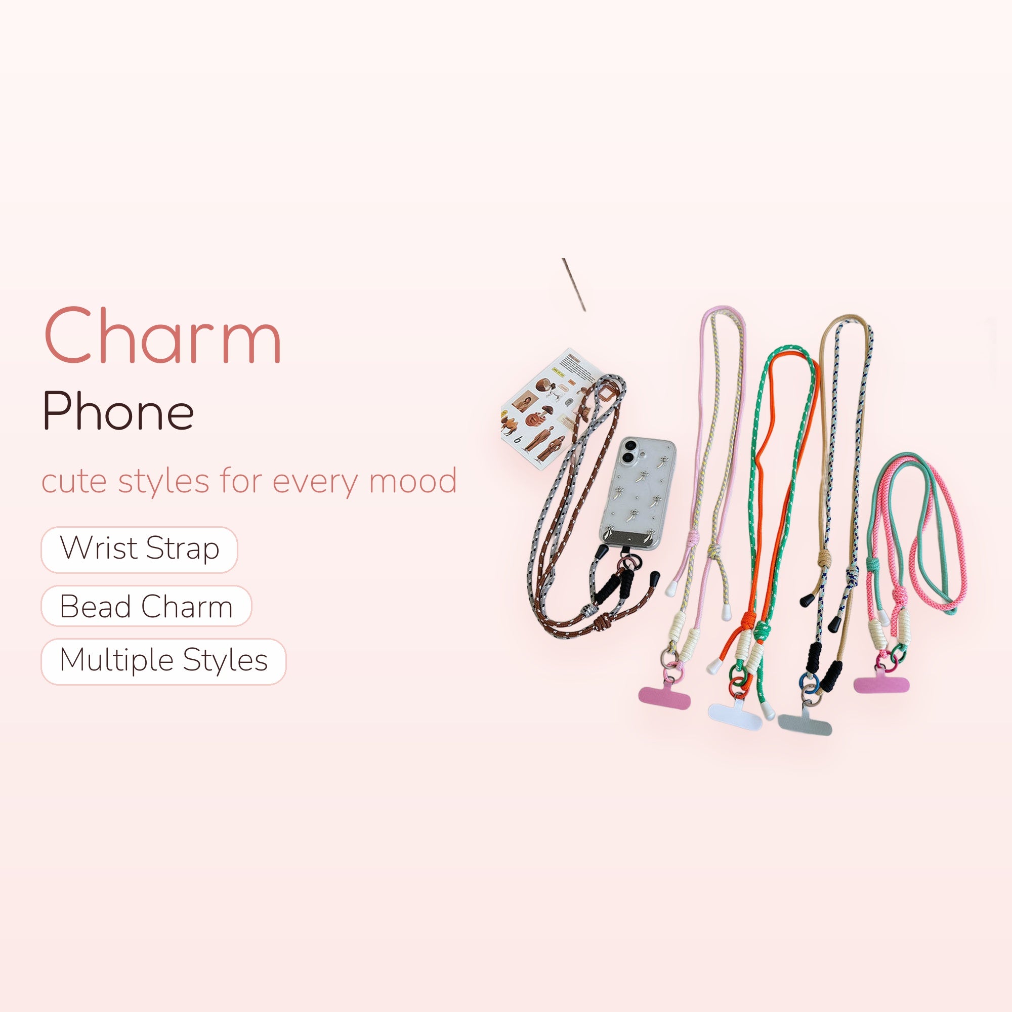 Adjustable Braided Rope Phone Lanyard | Colorful Crossbody Strap with Phone Patch