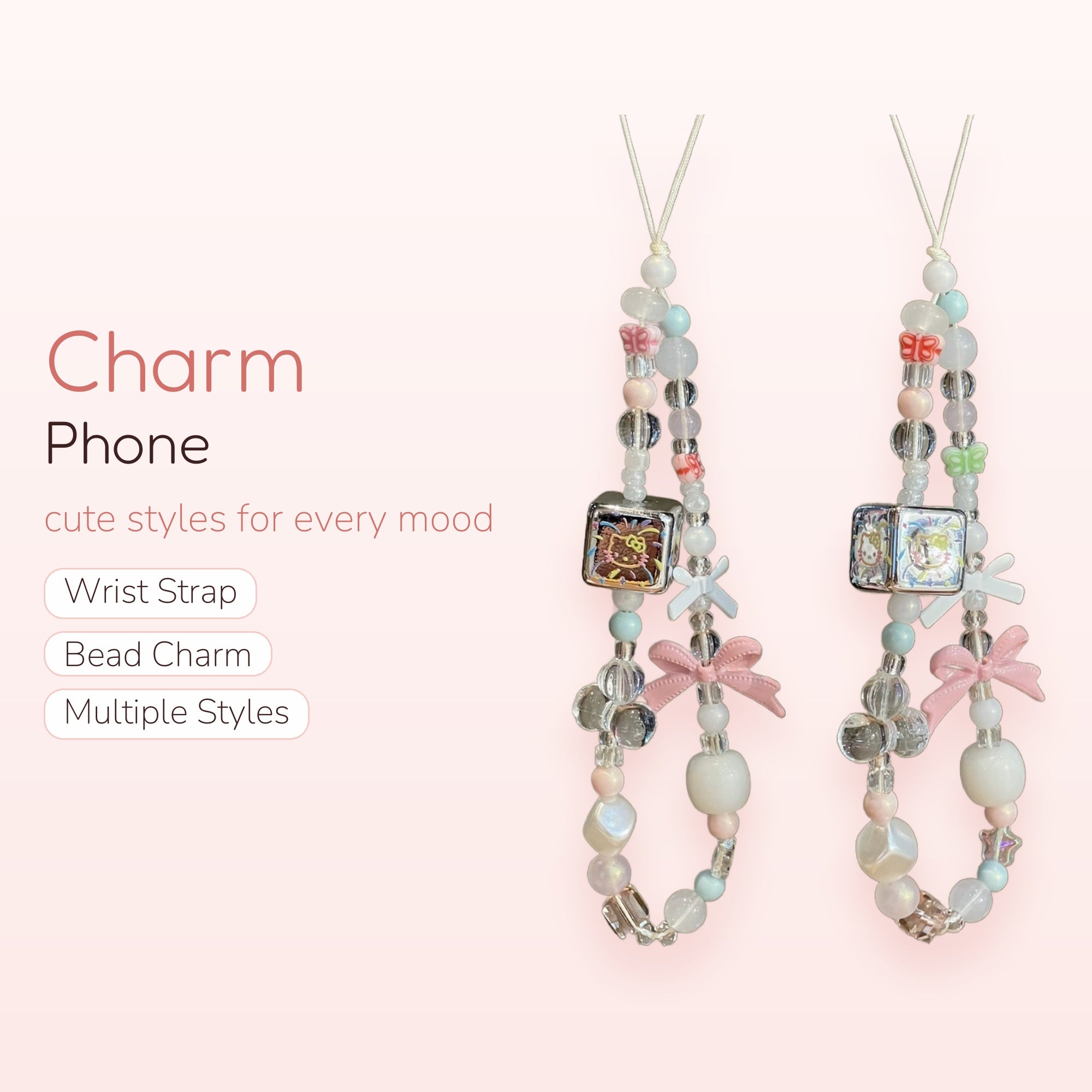 Petal Court — Pearl & Daisy Phone Charm Wrist Lanyard