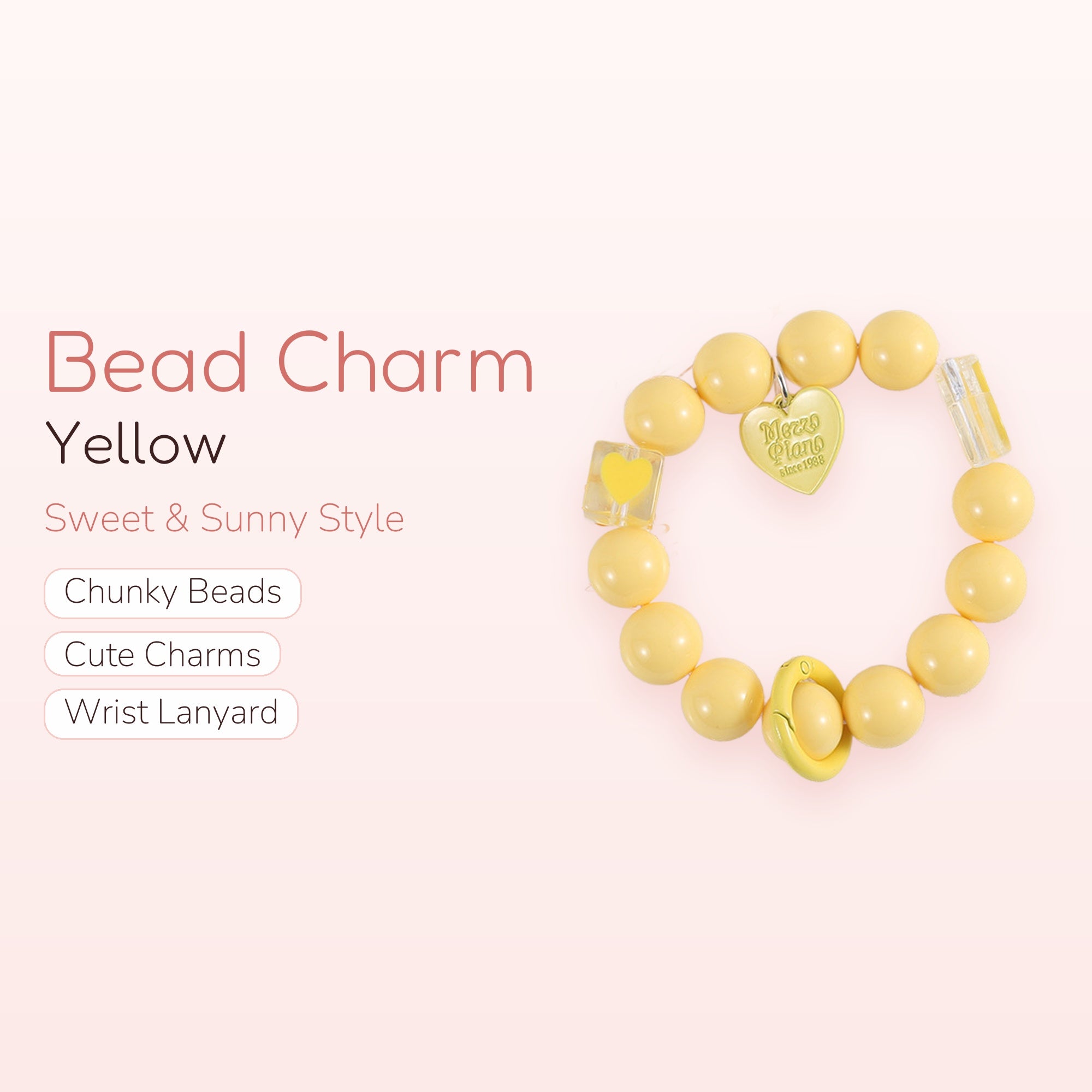 Soft Serve — Pink Heart Phone Charm Strap & Lanyard