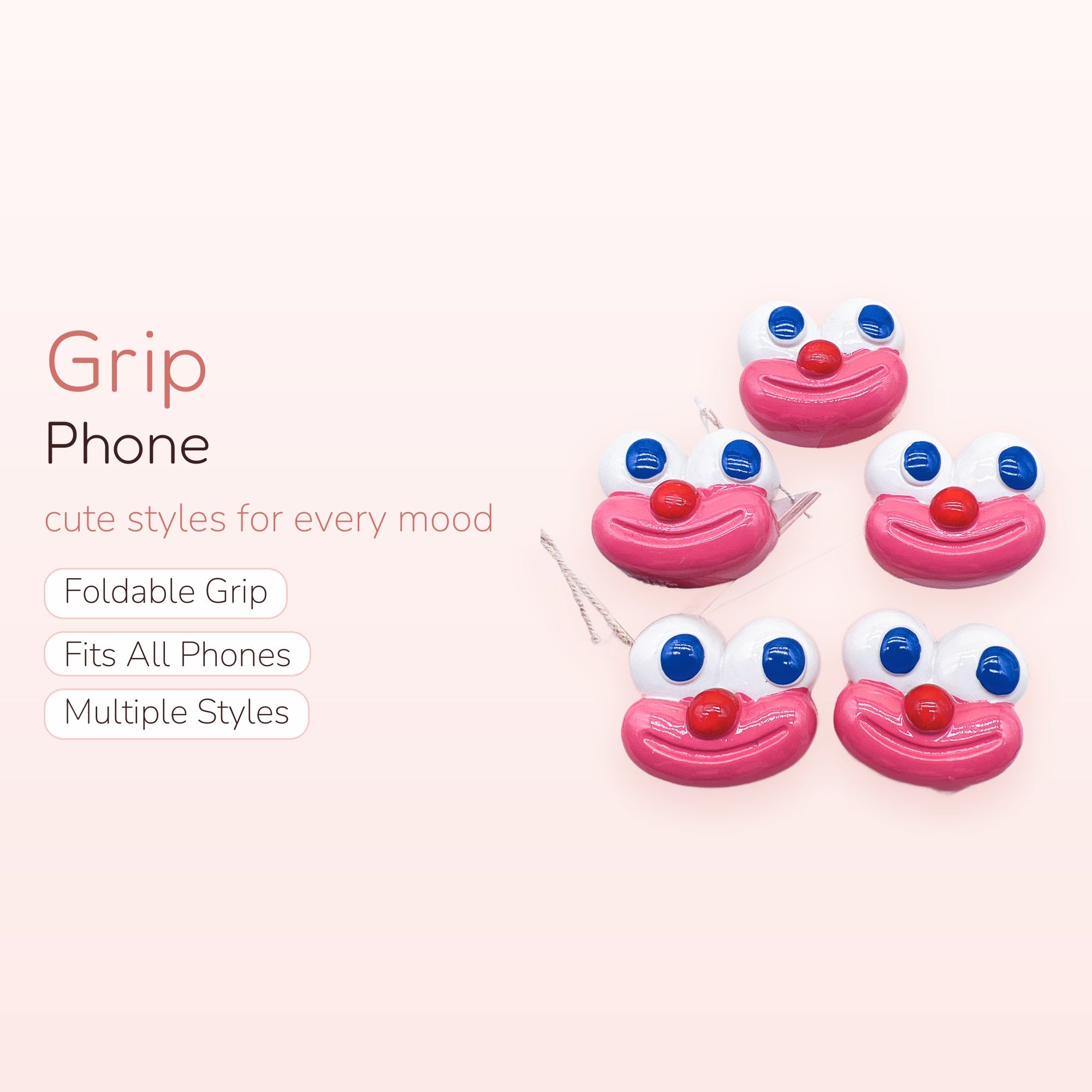 Kawaii Pink Froggy Phone Grip | Cute Cartoon Pop Socket Stand