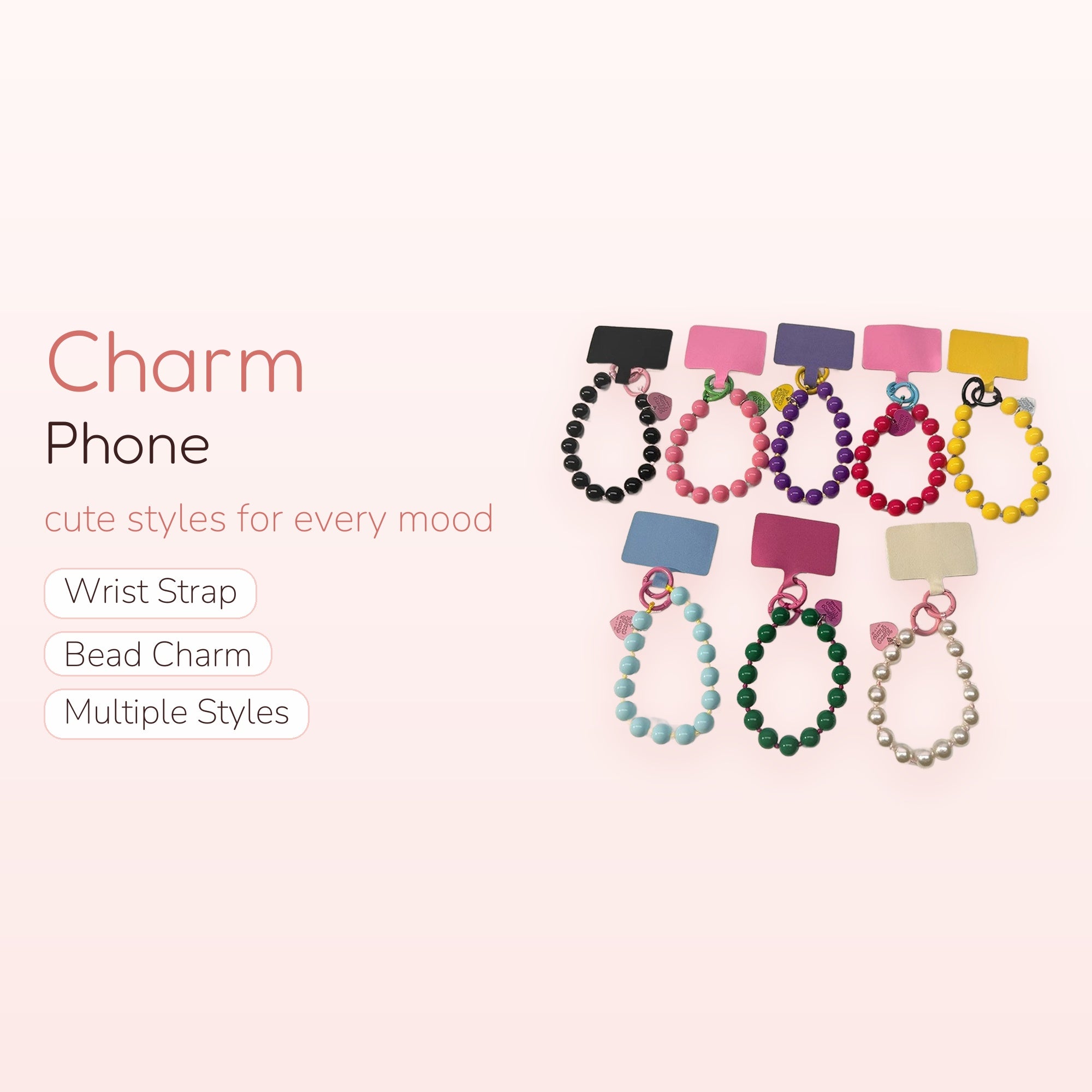 Colorful Beaded Phone Charm Wrist Straps | Aesthetic Y2K Phone Lanyard