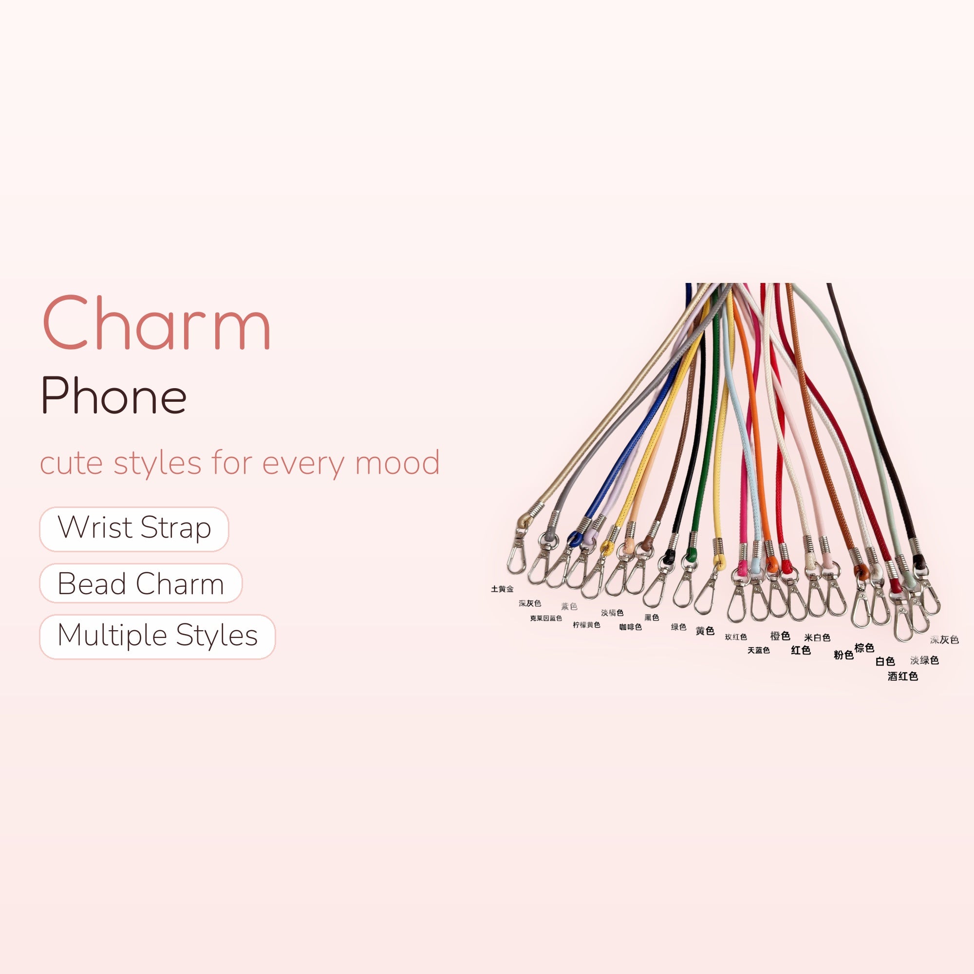 SIMPLYBUBBI — Multi-colored Braided Phone Lanyard | Keychain Phone Strap