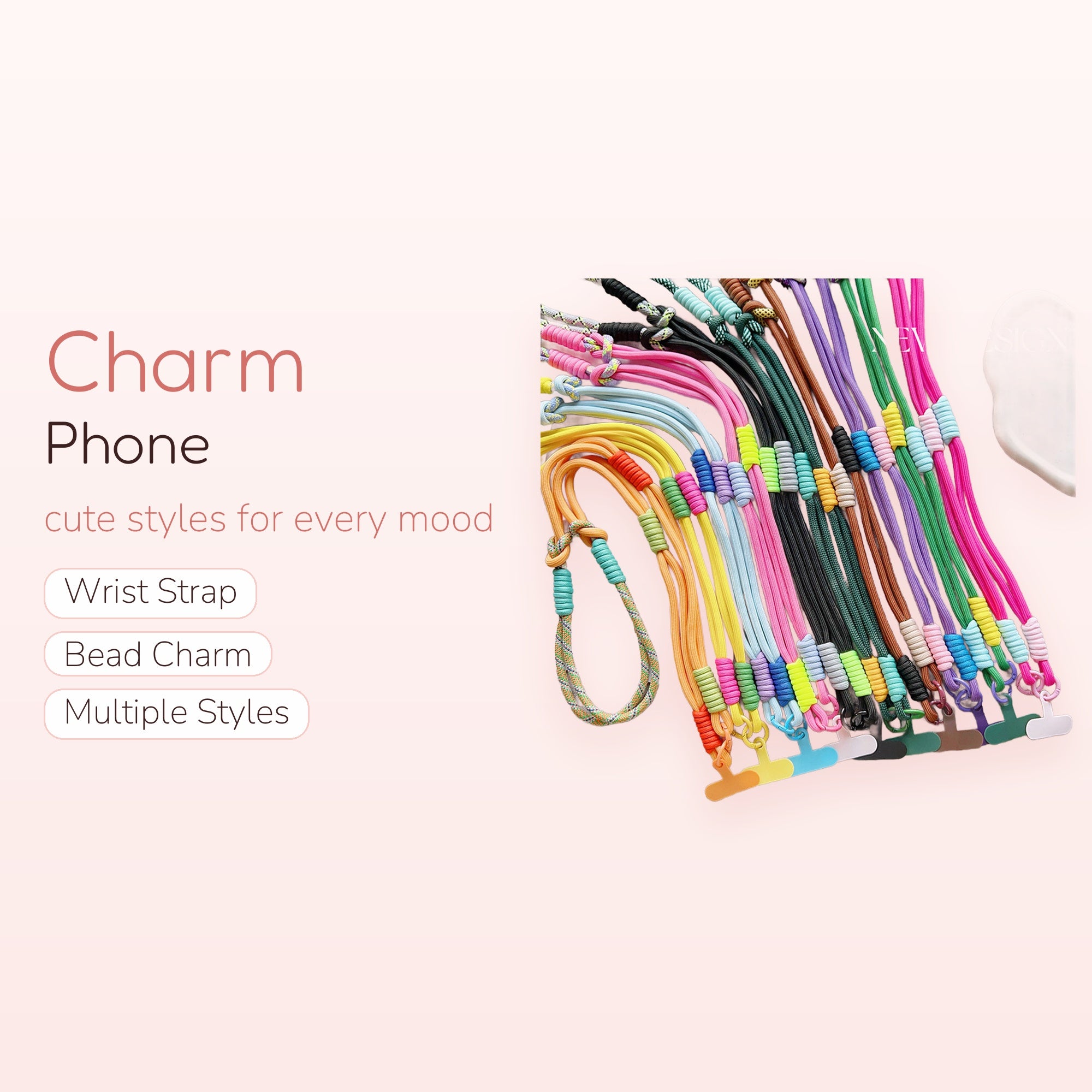 Colorful Adjustable Phone Lanyard Strap | Aesthetic Crossbody Phone Charm