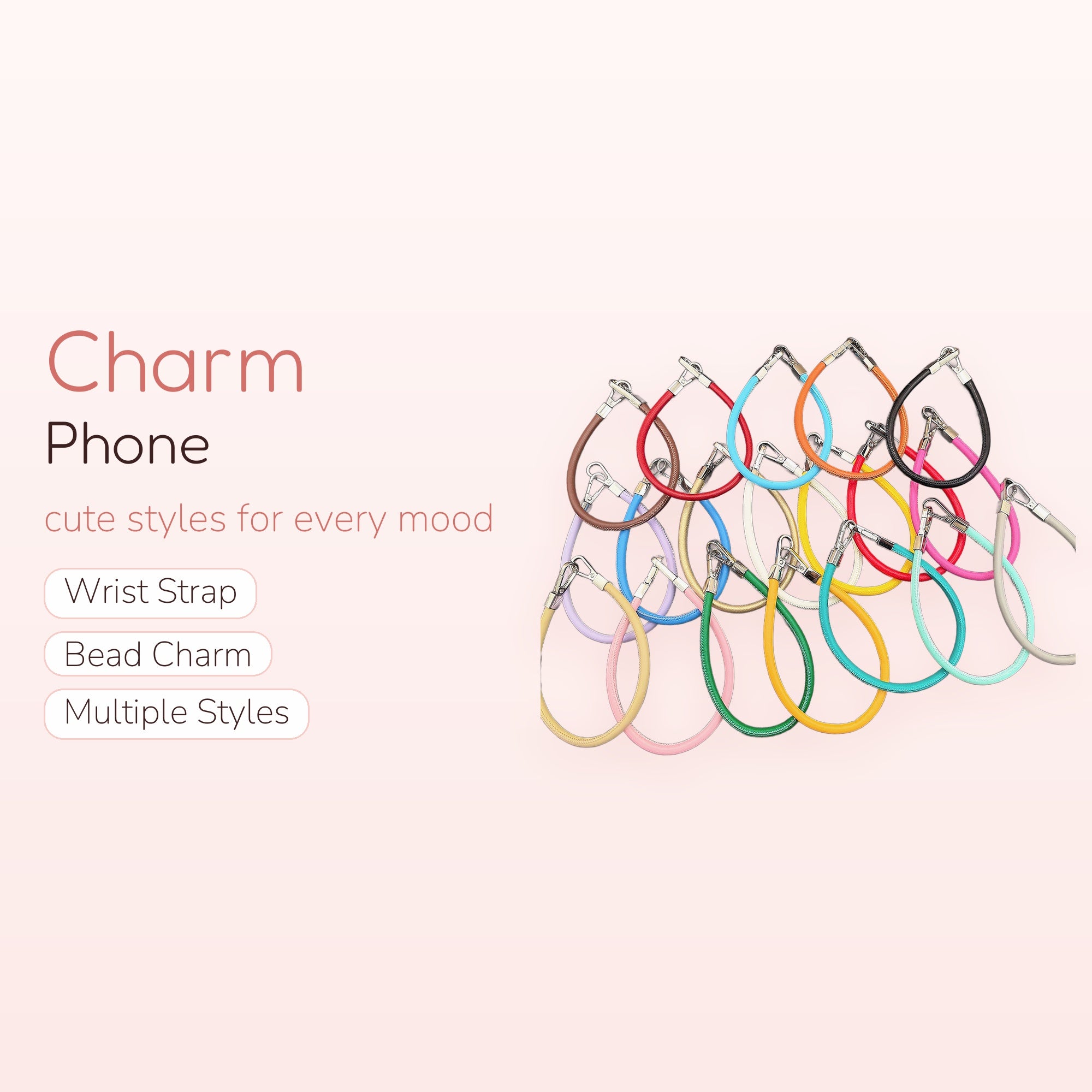 Colorful Braided Leather Phone Wristlet Strap | Aesthetic Keychain Lanyard