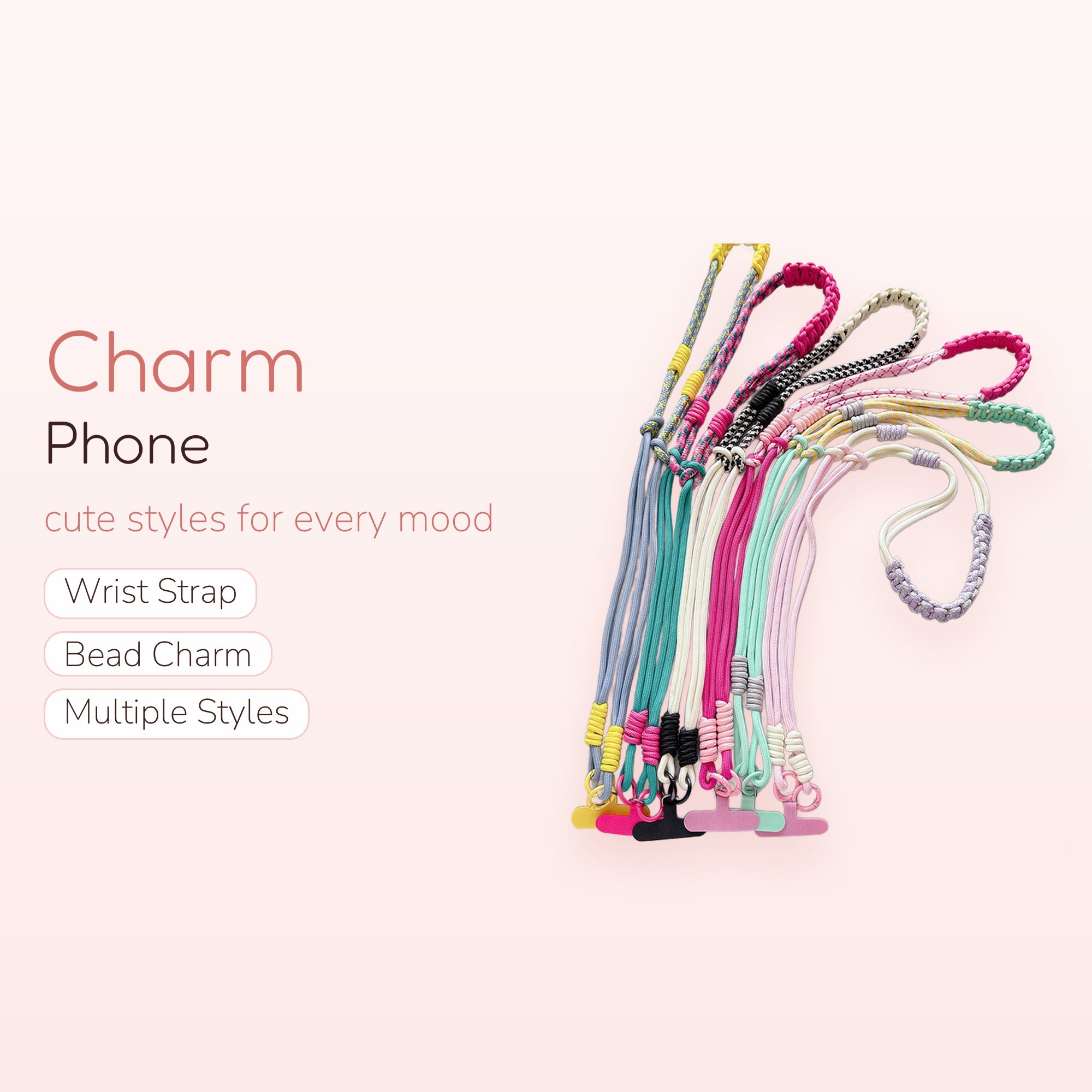 SIMPLYBUBBI — Braided Multi-Color Rope Lanyard | Adjustable Crossbody Phone Strap