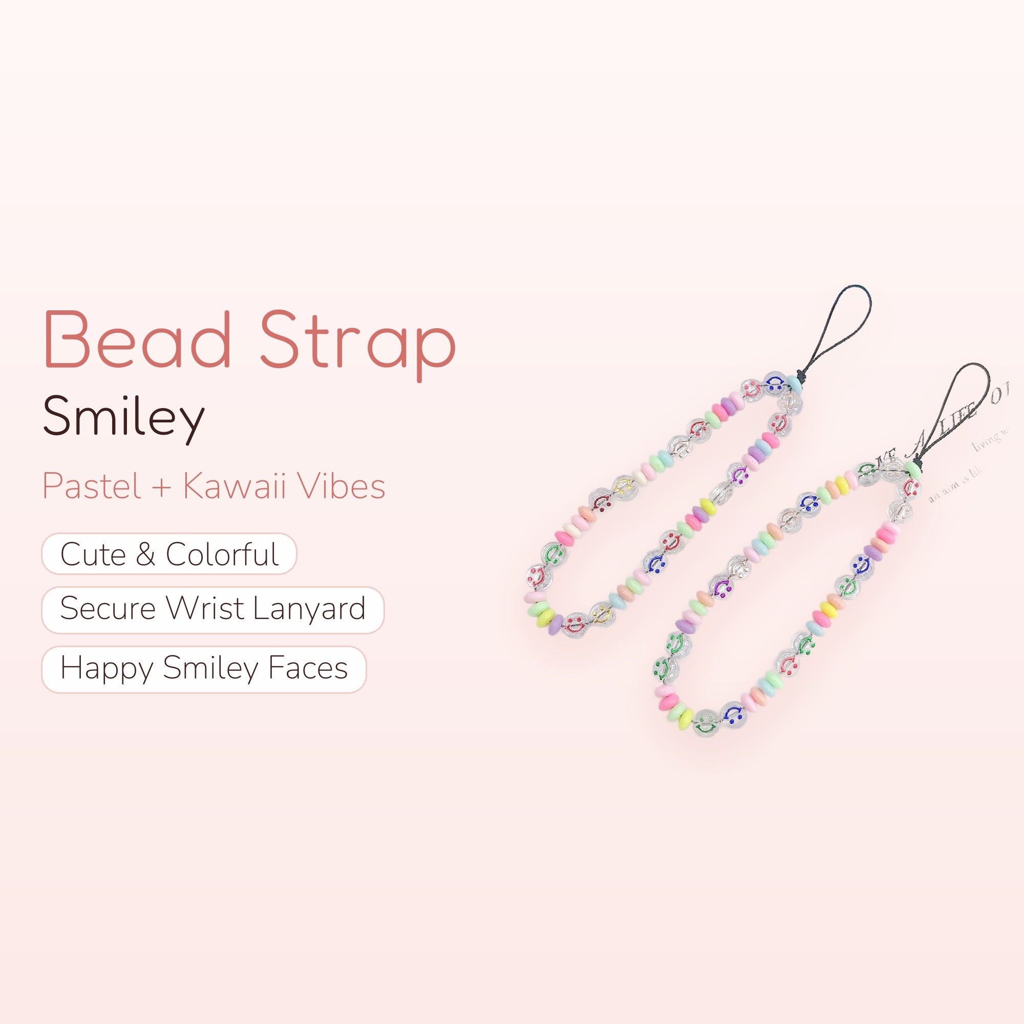 Bow Pearl — Pink Bow & Pearl Phone Charm Wrist Lanyard