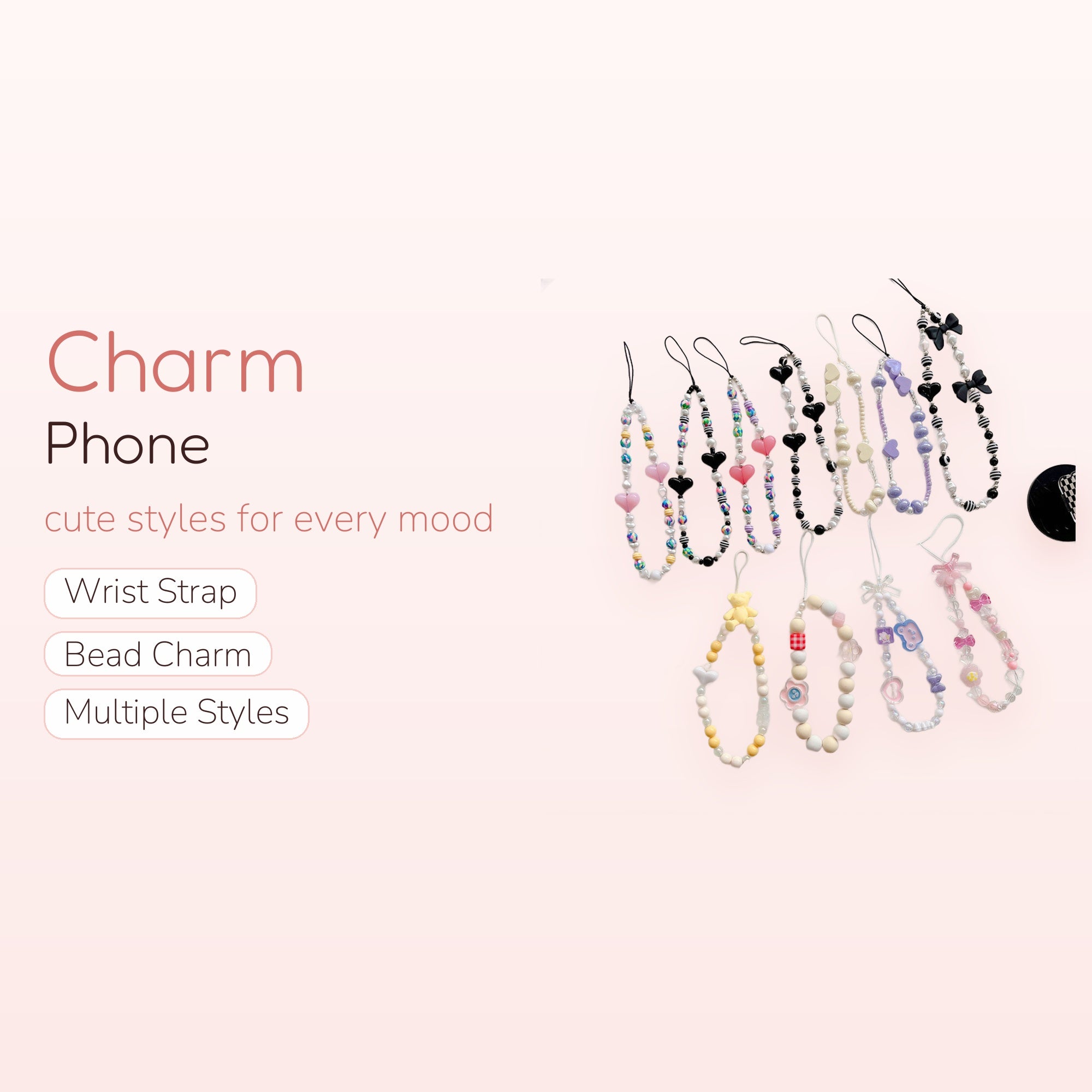 6  Beaded Phone Wrist Strap, 6 Style ... - Amazon.ca | SIMPLYBUBBI Phone Charm