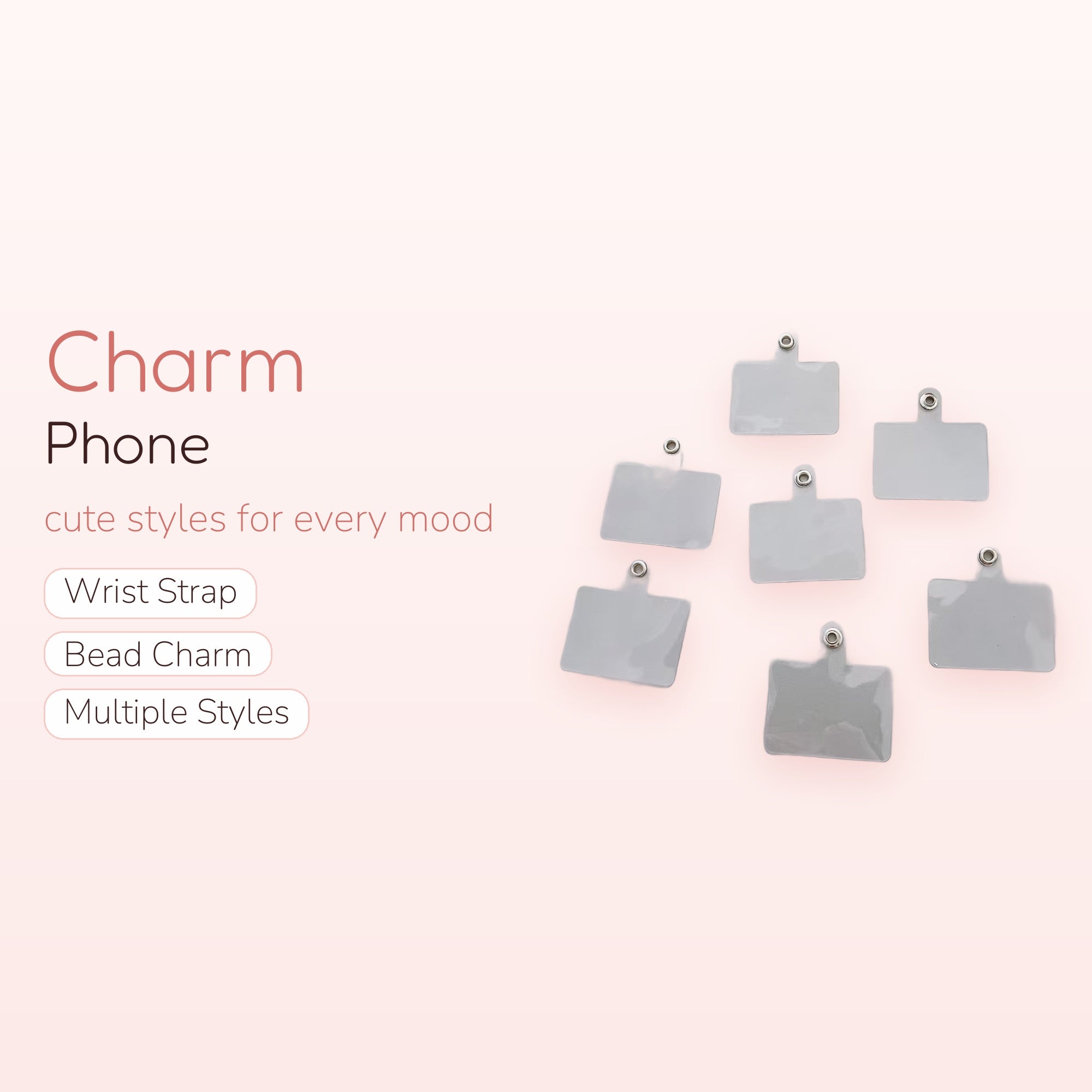 Clear Phone Charm Tab | Universal Phone Lanyard Patch for Cases