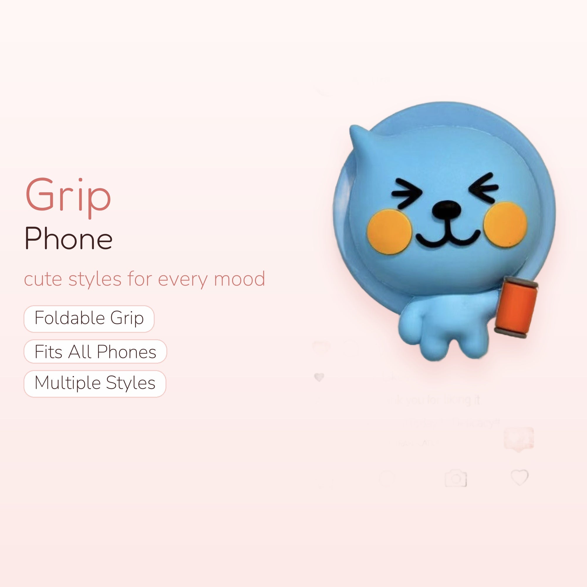 Lil Cub — Kawaii Chibi Bear Phone Grip | Cute Pop Socket Stand