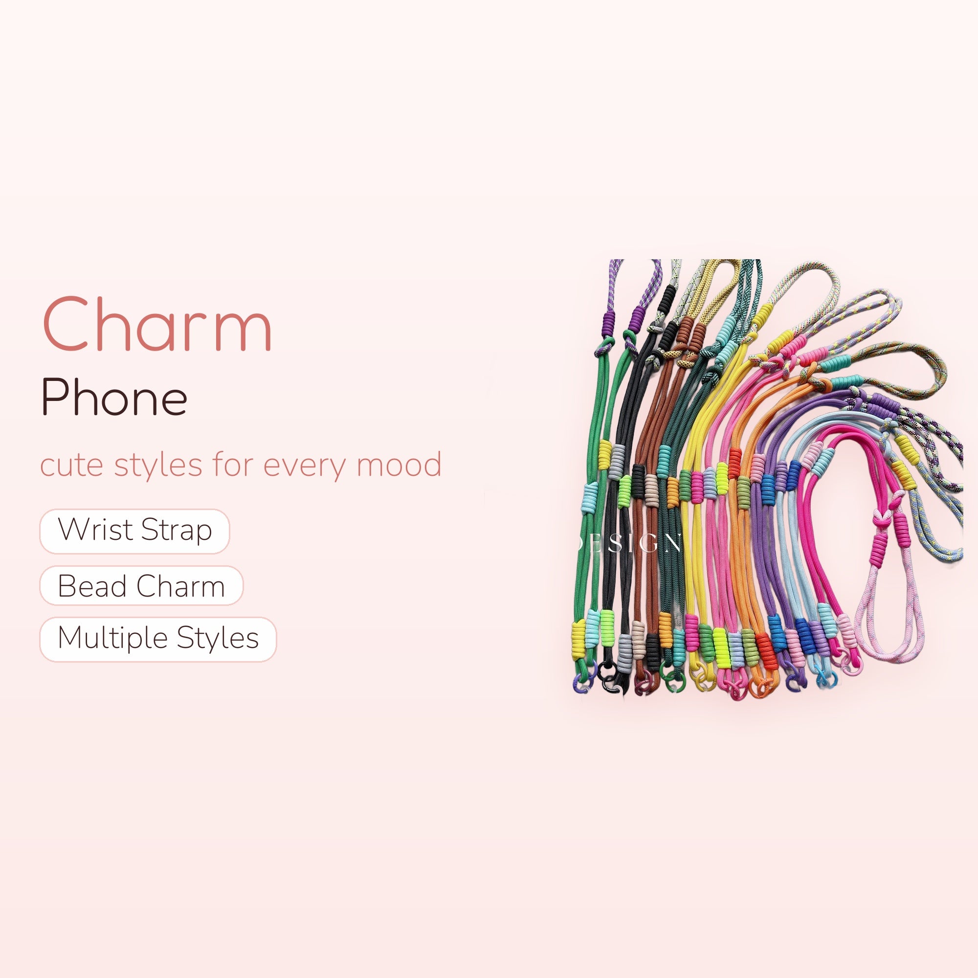Vibrant Braided Rope Phone Lanyard | Adjustable Crossbody Strap with Phone Tab