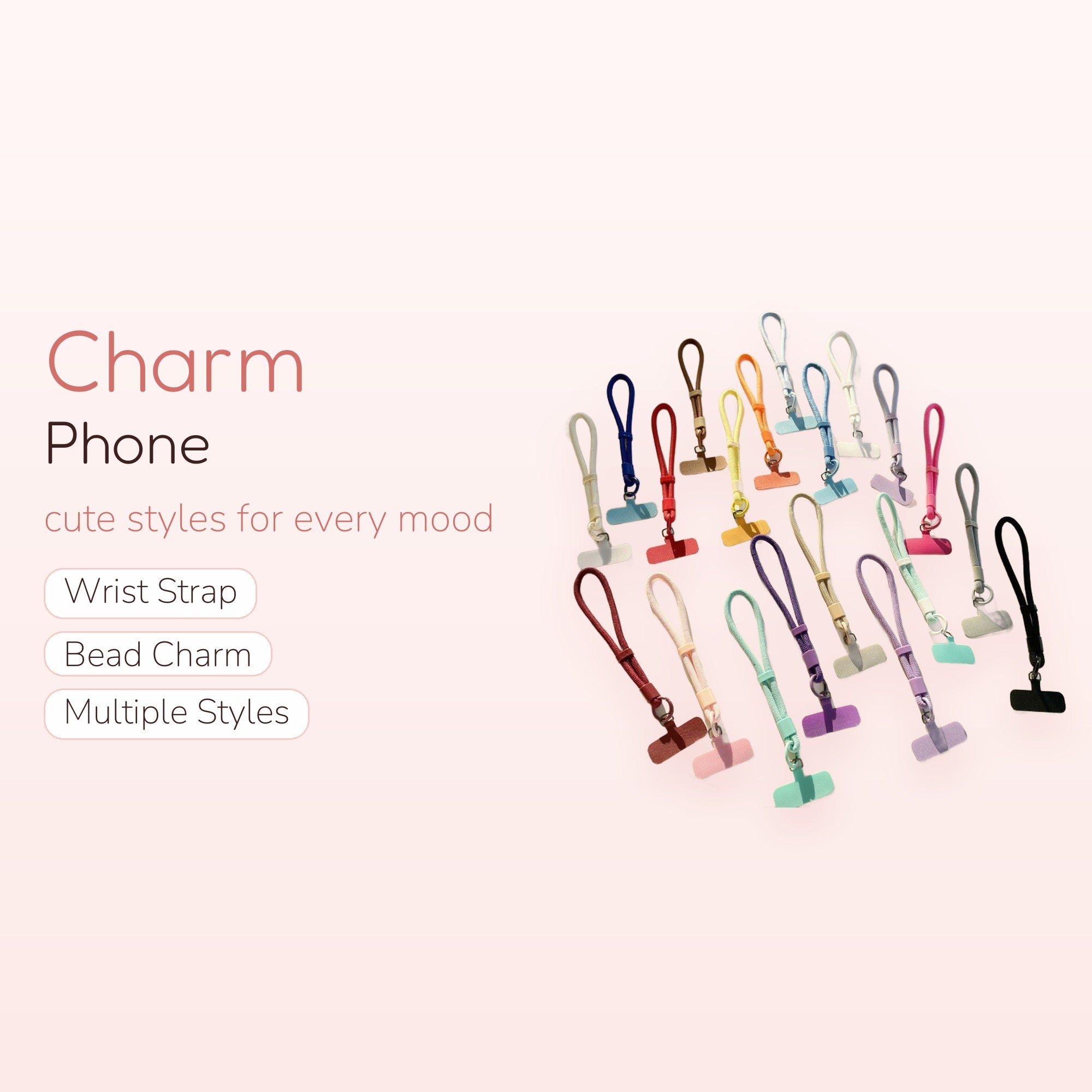Colorful Braided Wrist Strap Phone Charm | Aesthetic Lanyard for Phone Case