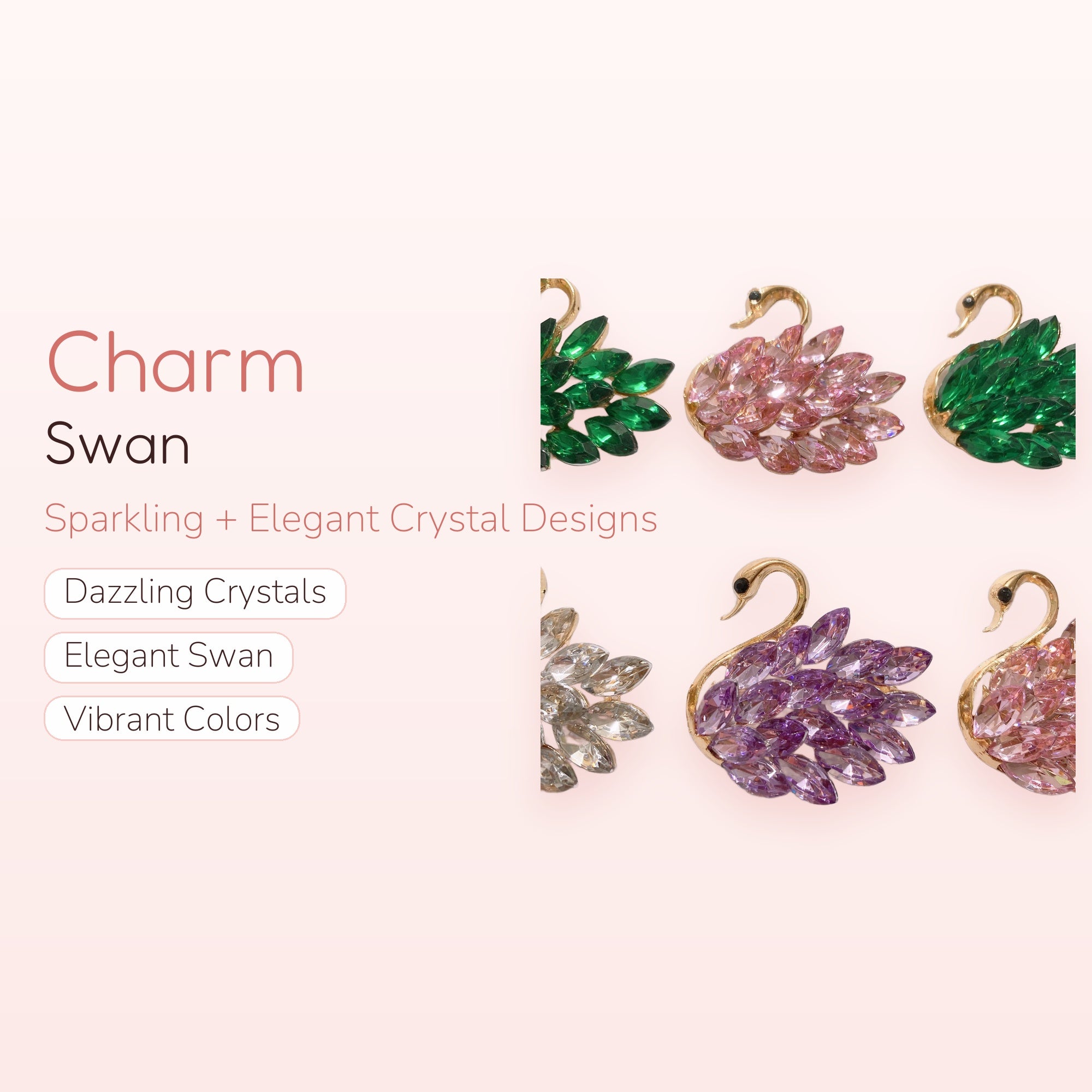 Sparkling Swan Phone Charm | Crystal Lanyard Accessory | Cute Kawaii Aesthetic | Y2K Phone Strap | Gift for Her