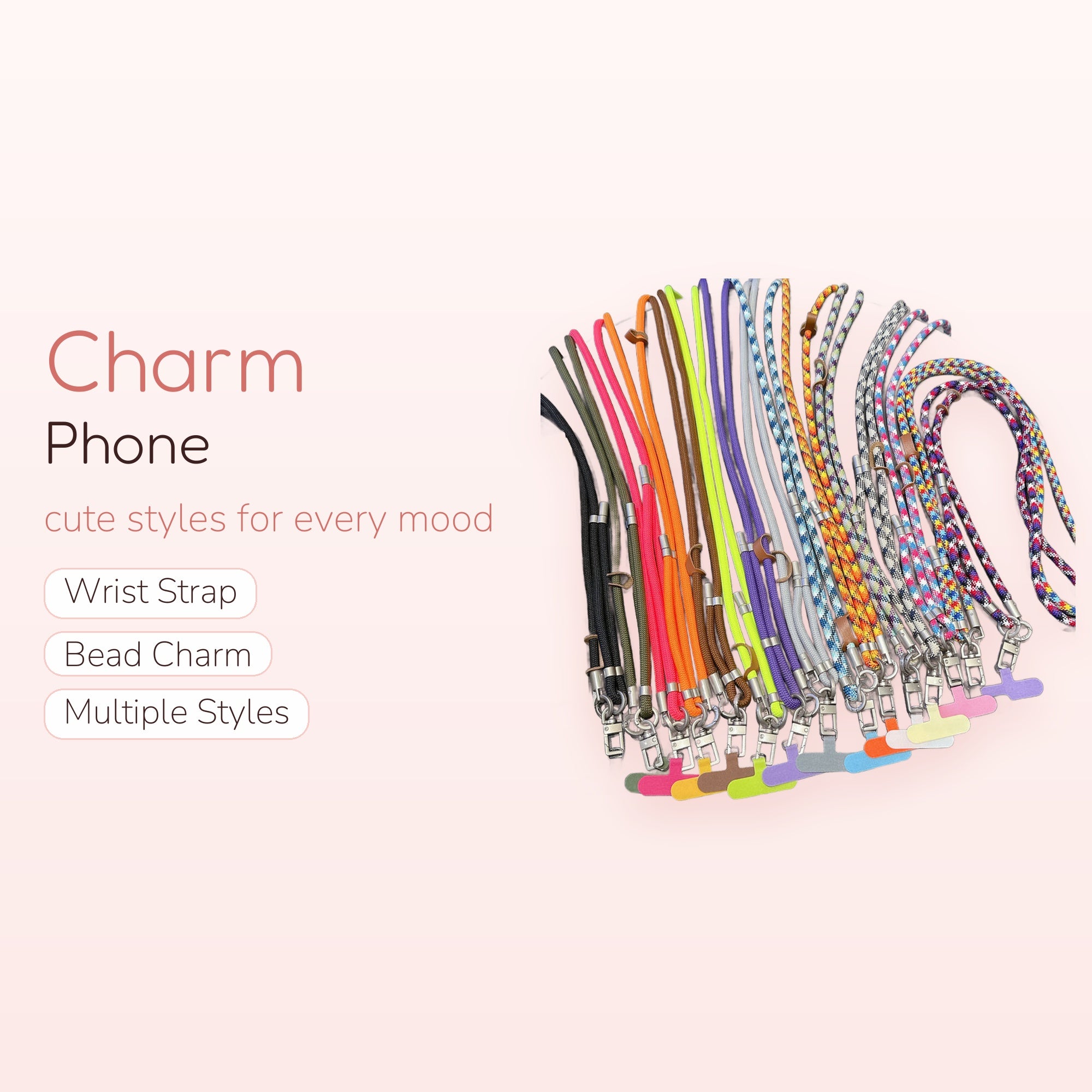 SIMPLYBUBBI — Multi-Color Braided Rope Phone Strap | Adjustable Crossbody Lanyard