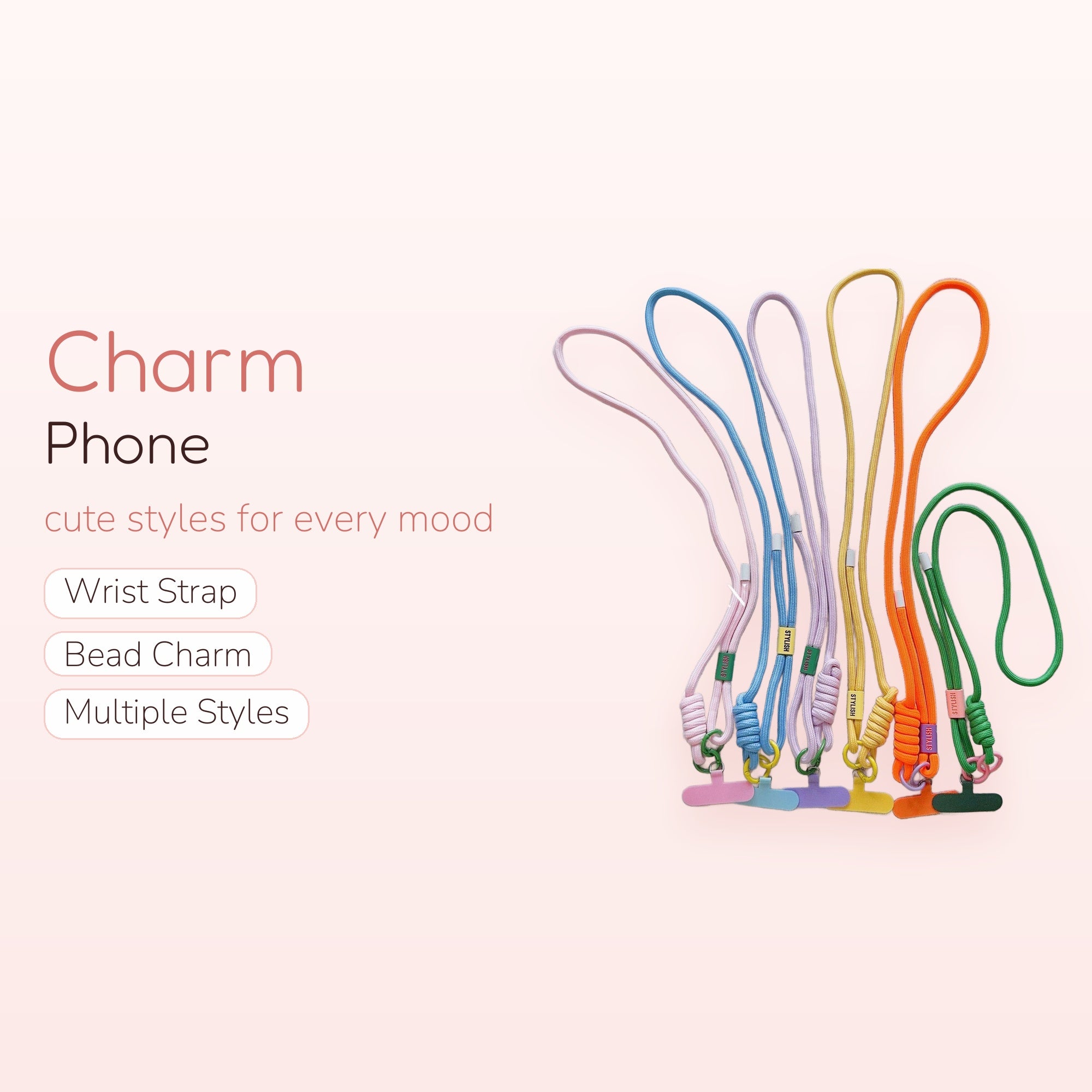 SIMPLYBUBBI — Assorted Braided Rope Phone Lanyard | Vibrant Crossbody Phone Strap