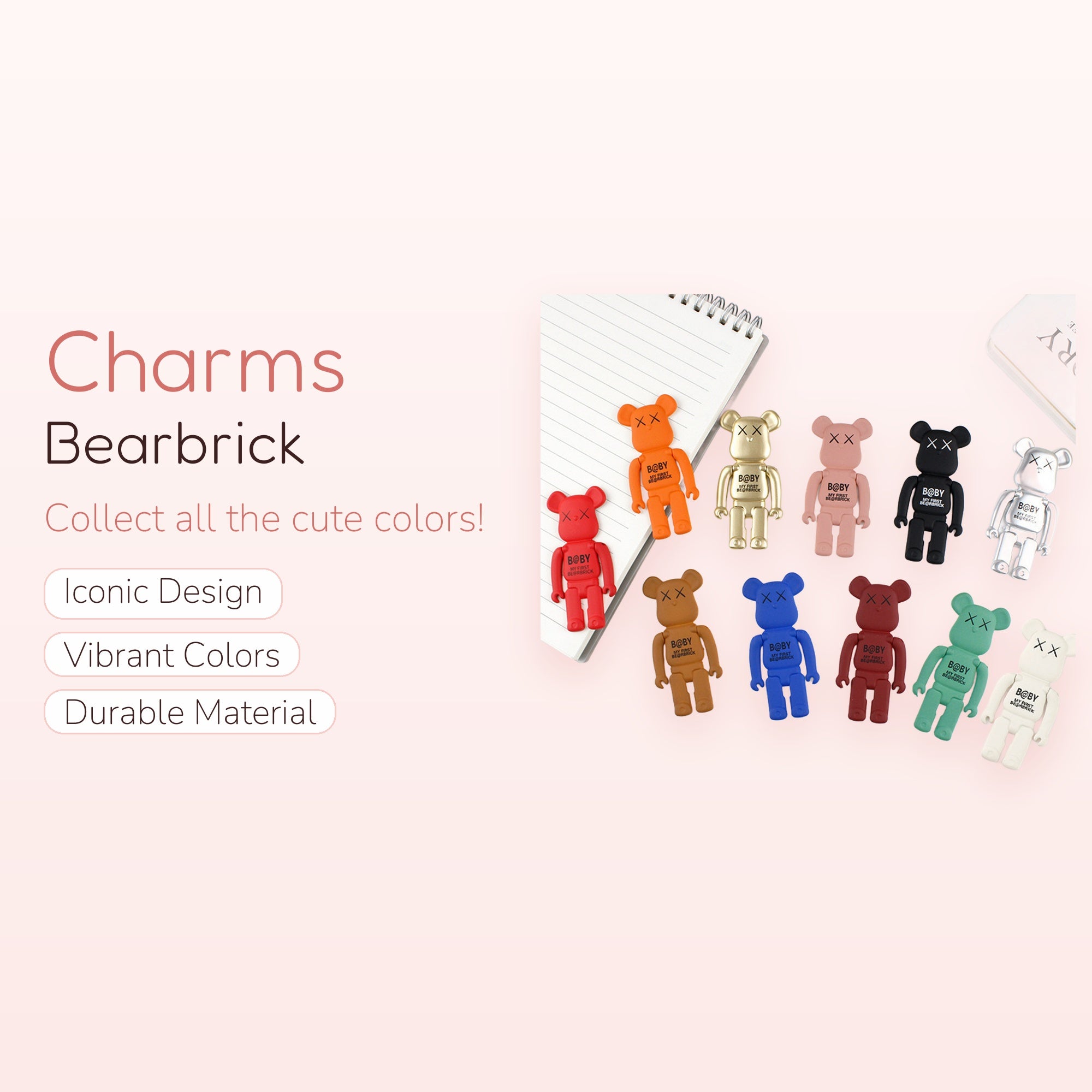 Bearbrick Phone Charm | Kawaii Bear Keychain | Cute Phone Accessory | Y2K Aesthetic | Gift for Her