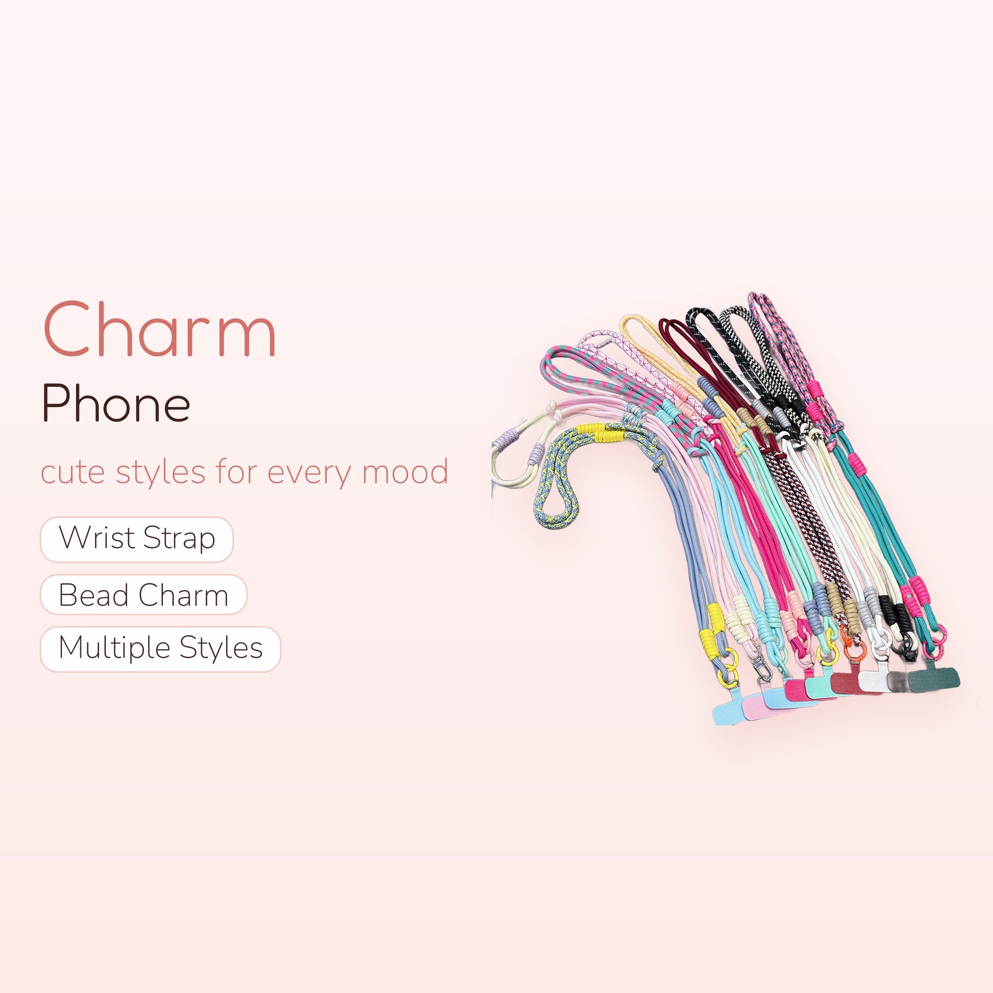 SIMPLYBUBBI — Multi-Tone Weave Phone Lanyard | Vivid Adjustable Crossbody Strap