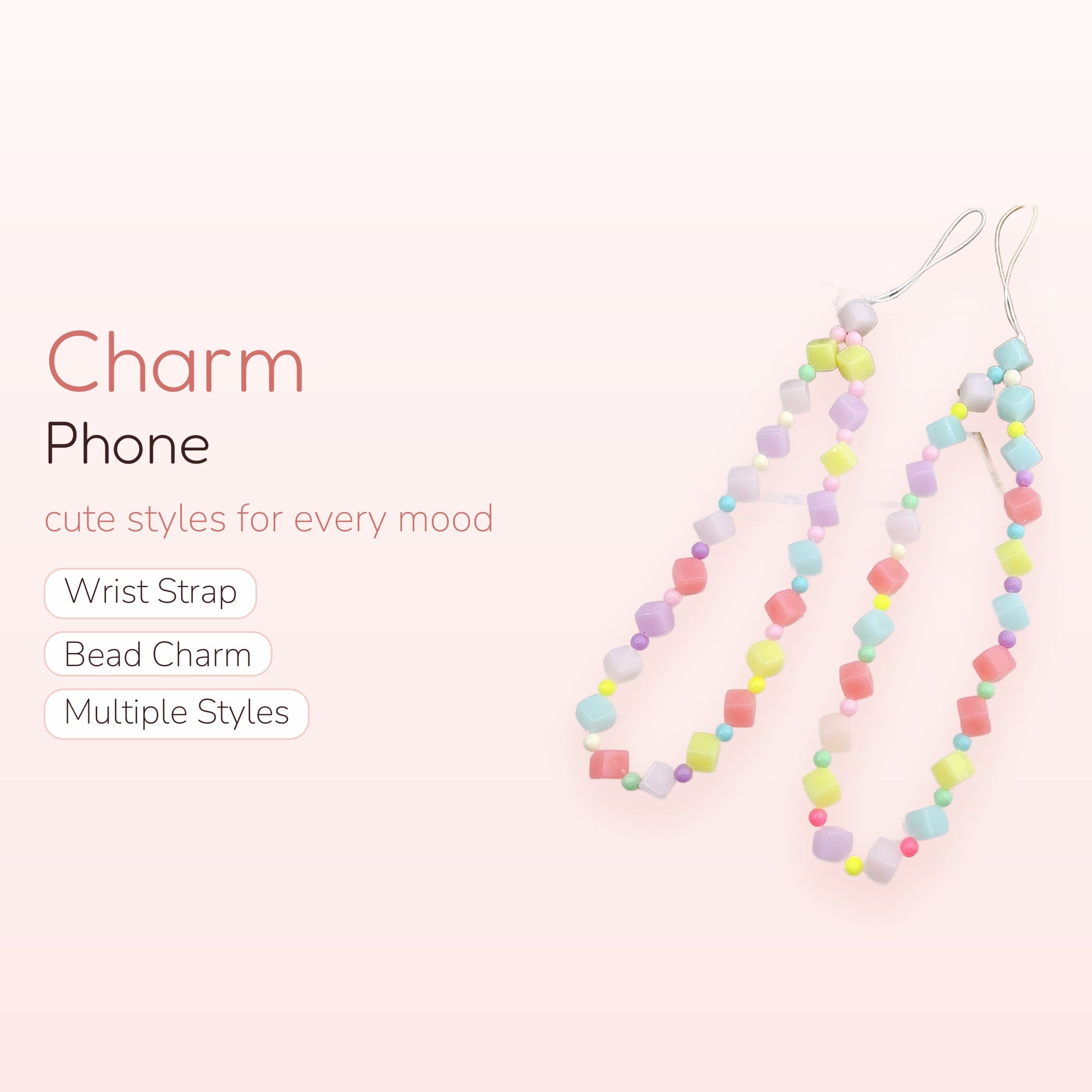 Classy Baby — Pastel Pearl Bead Phone Charm Strap