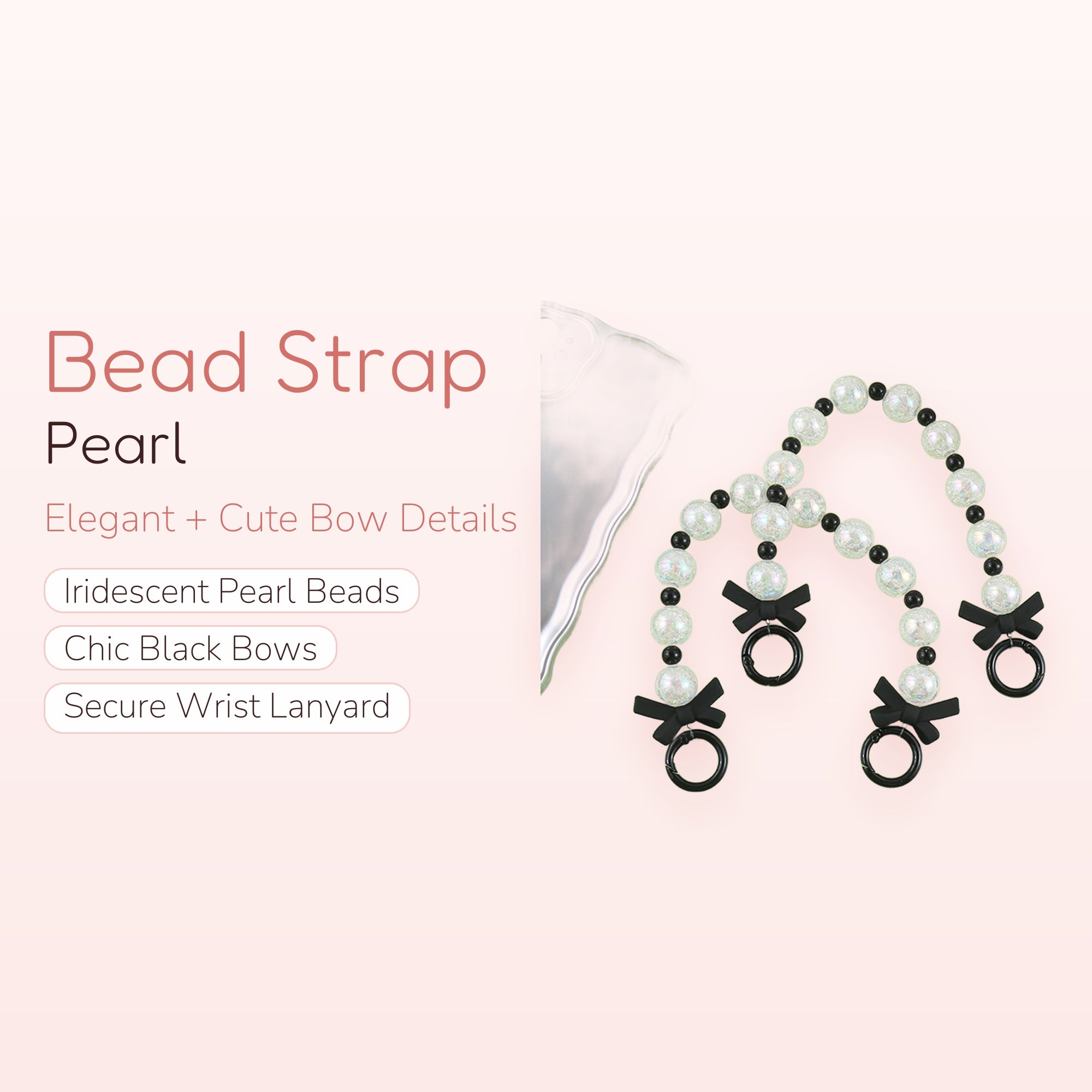 Hanami — Pink Daisy & Cherry Blossom Beaded Phone Charm